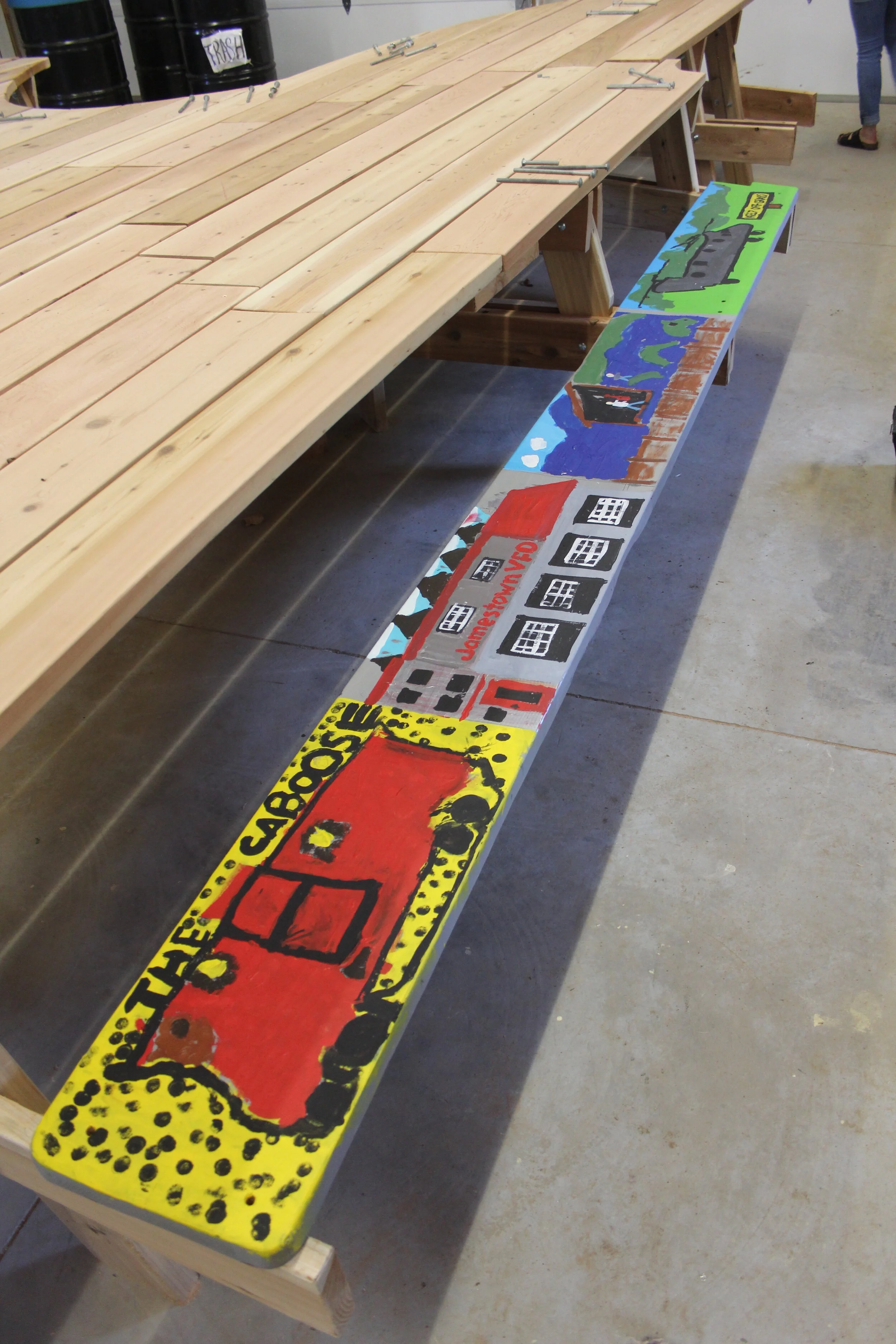  more paintings of benches  