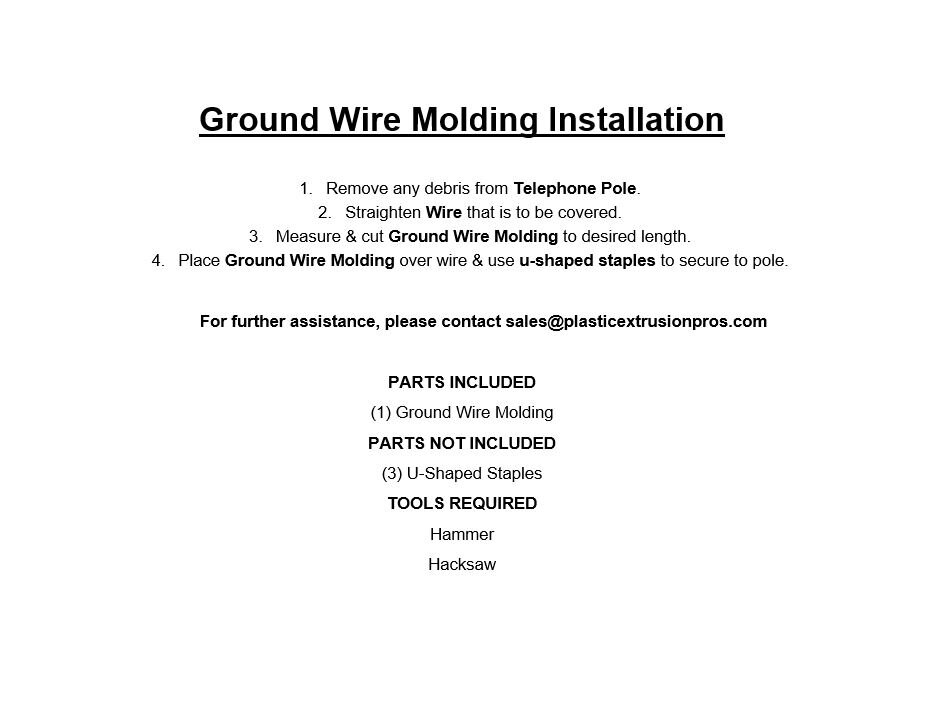 Utility Ground Wire Molding — Plastic Extrusion Pros