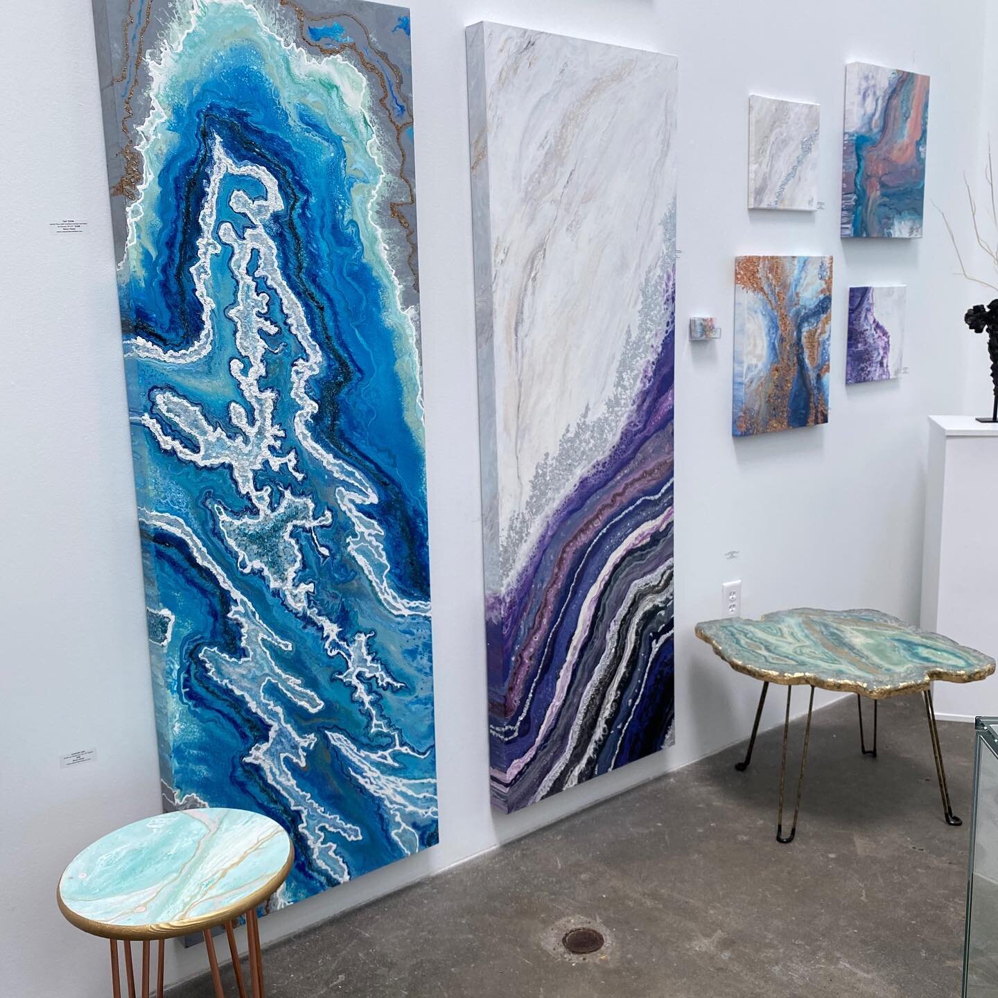 Geode series by @beccaj_art  at @theartnexus - stop by for the Fall Art Walk Saturday Oct 3, 5-9pm