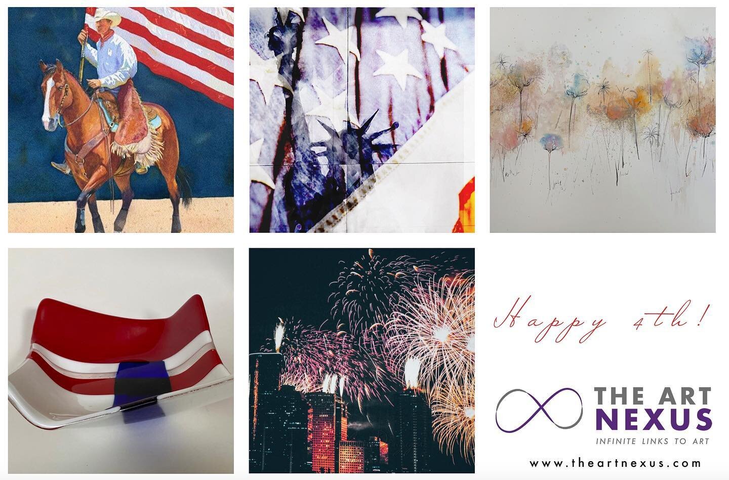 Happy 4th! Find out more about these #july4th inspired artworks at www.theartnexus.com/latest/happy-july-4th #fireworks