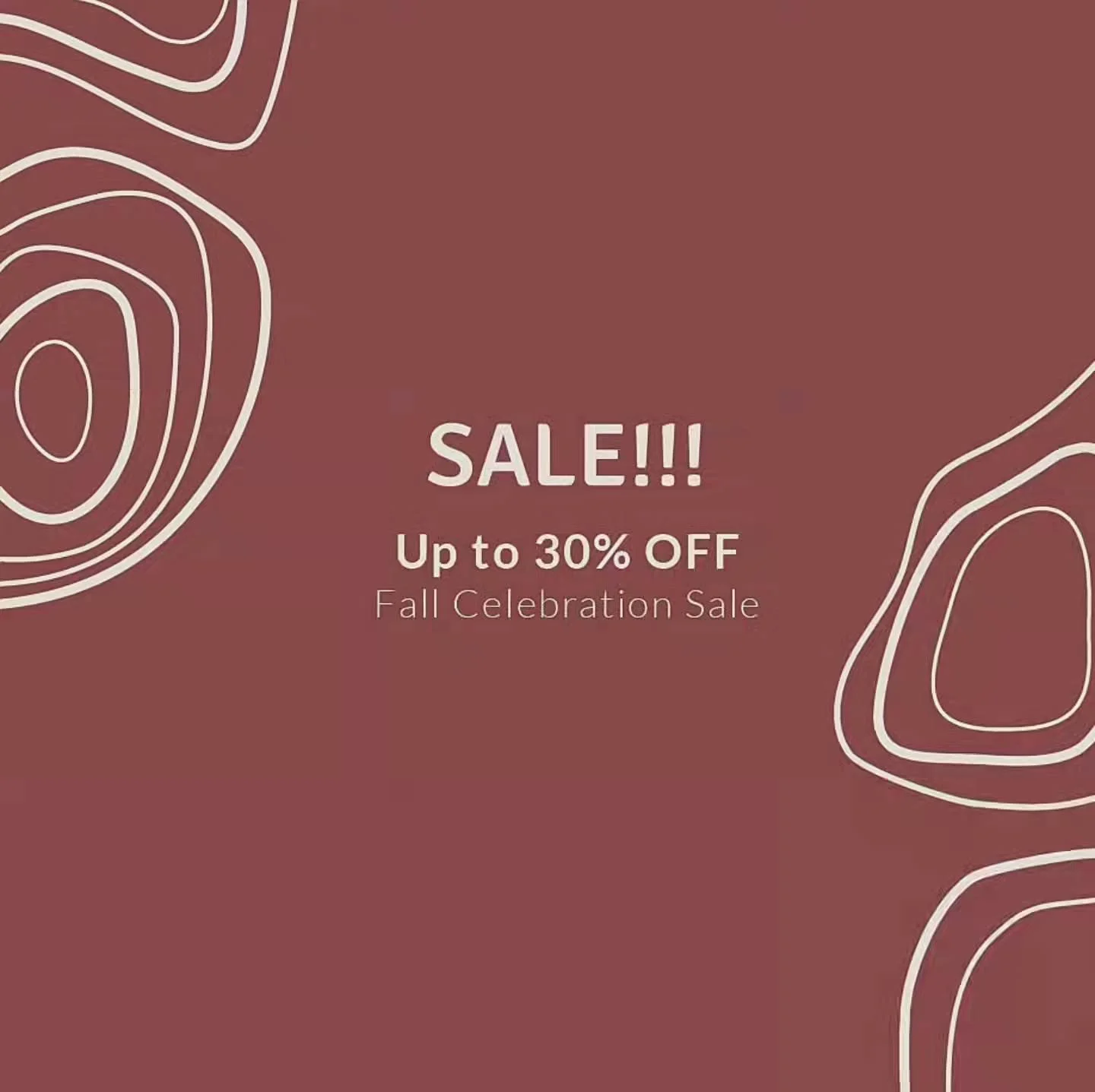 If you are signed up for our newsletter, you might already know that we currently have a sale on select items. We are simply clearing out some space this fall to allow room for holiday stock as we begin to build up inventory for November/December mar