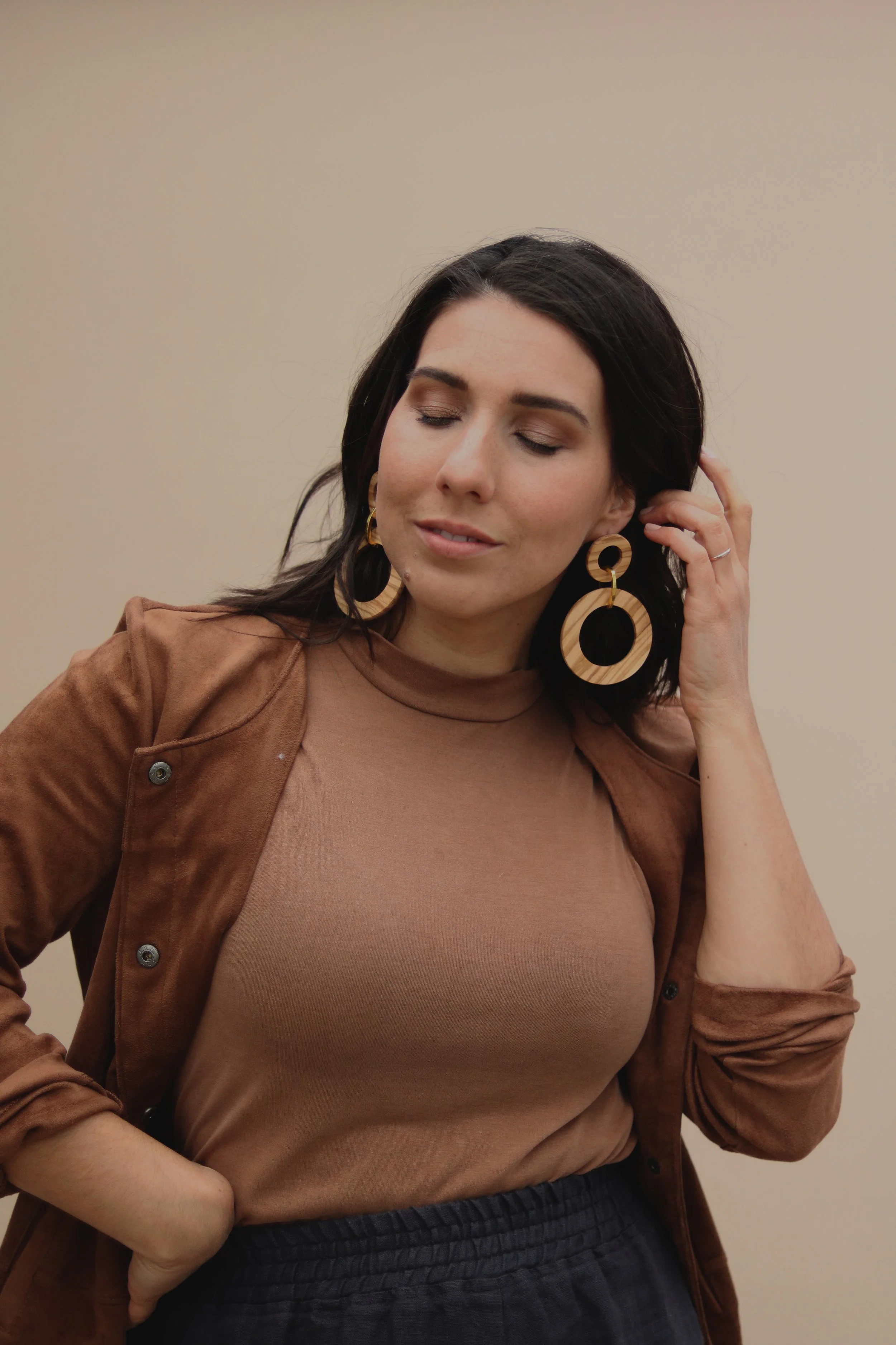 Double Hollow Circle Studs