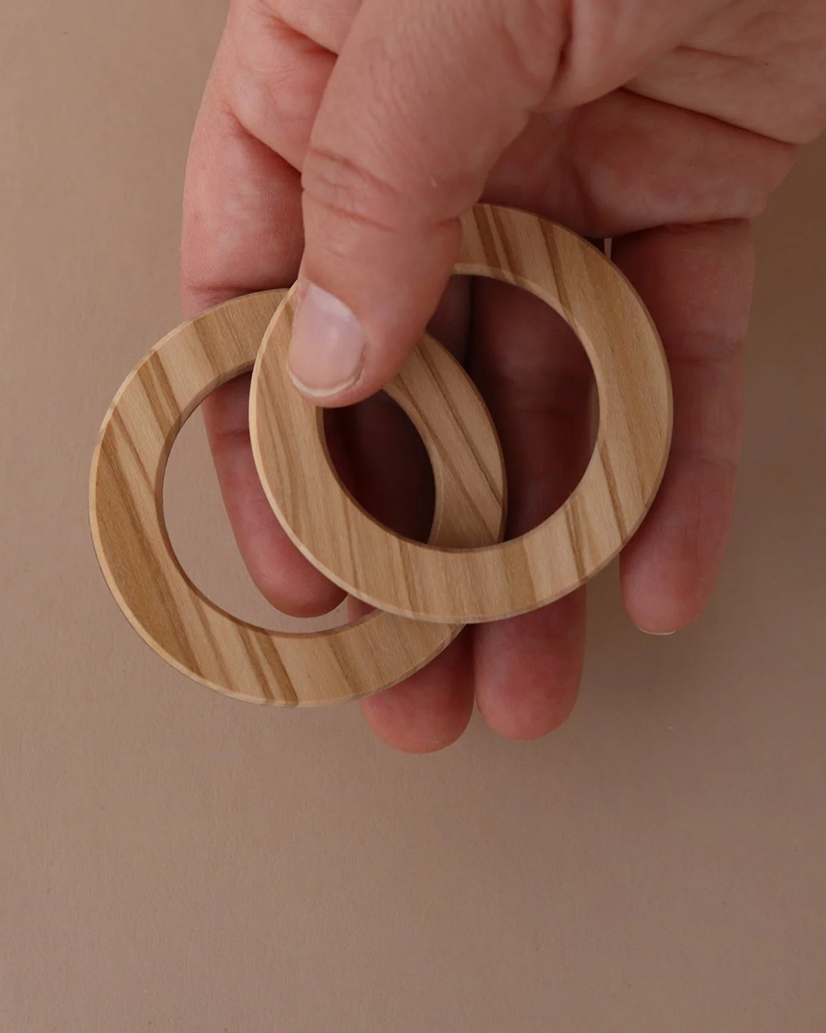 Bold Large Hollow Circle - Olivewood - Add-On Pieces