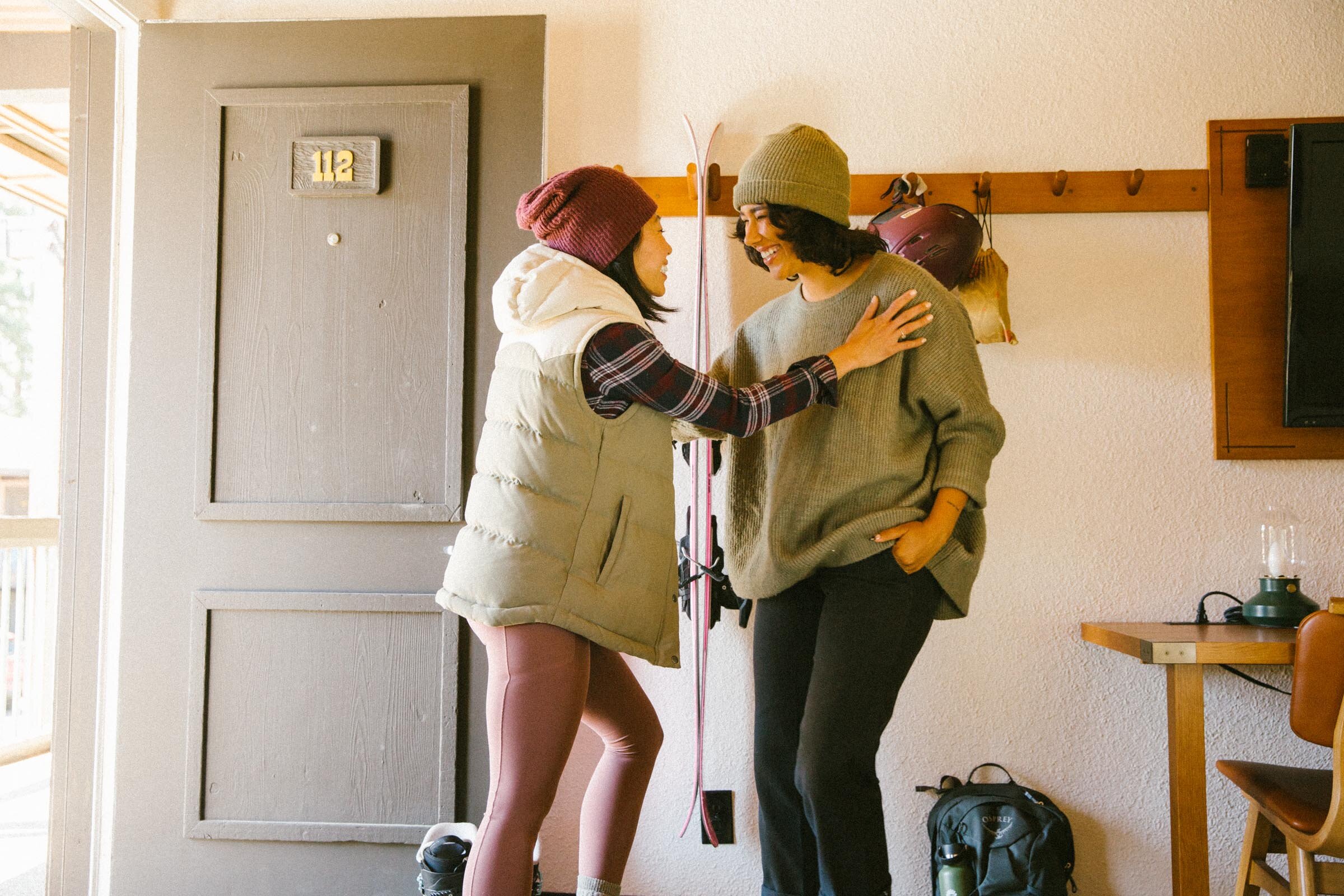 couple in cozy king entry way