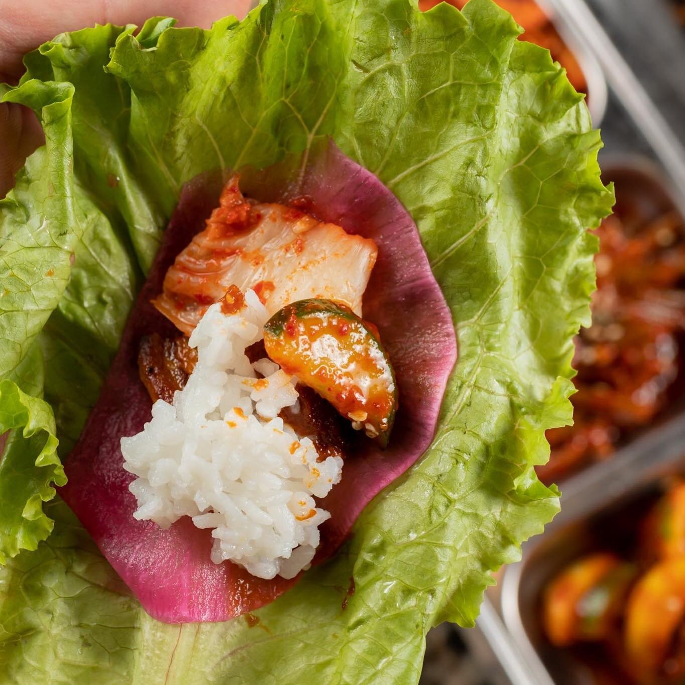 Here to help you craft that perfect bite. 😎💯 We&rsquo;re open today (and every Monday) from 11:30am-11pm! 
.
#koreanbbq #allyoucaneat #letsmeat #letsmeatkbbq #charlottenc #southendclt #clt #cltnc #clteats #cltfoodie