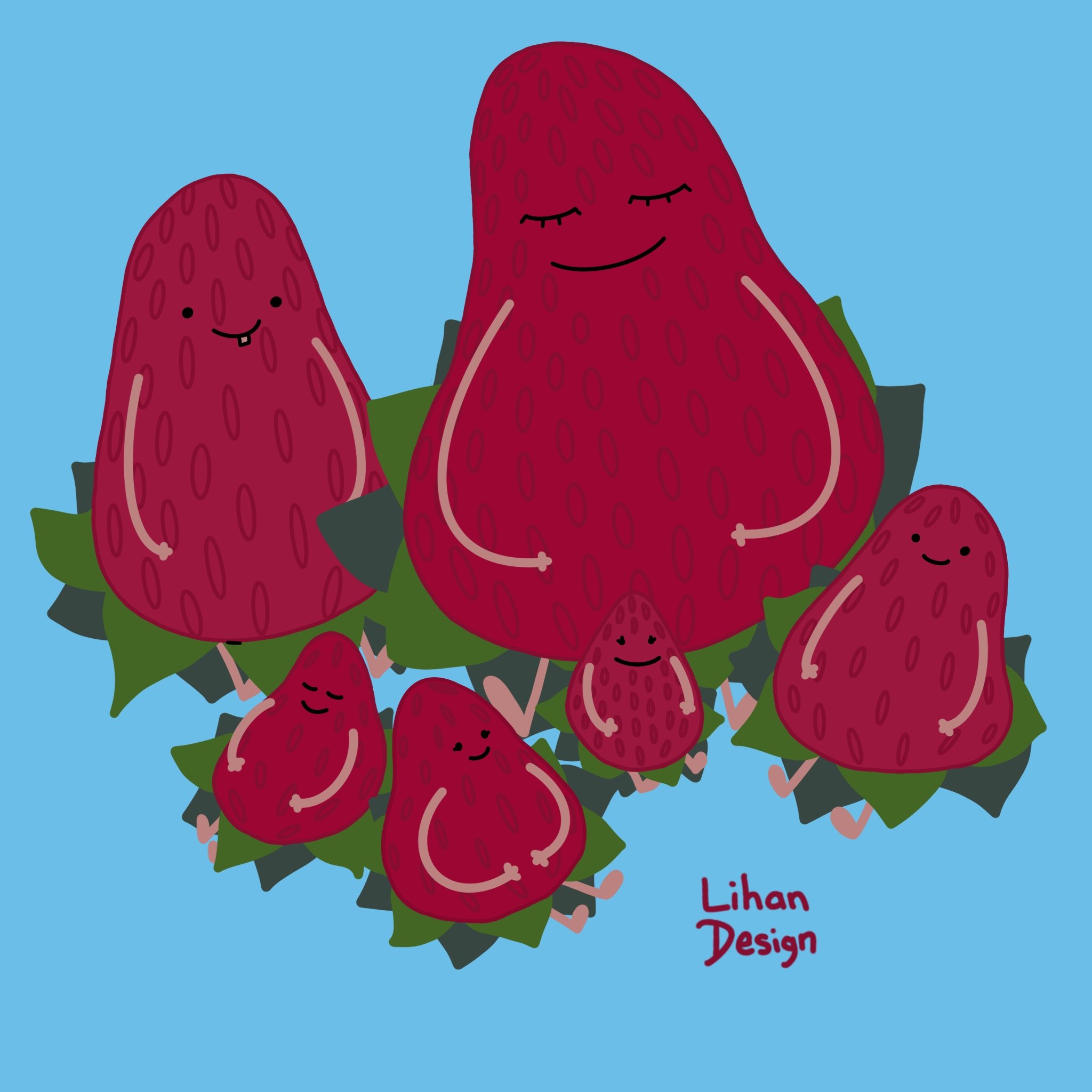 Strawberry babies grow at different speeds