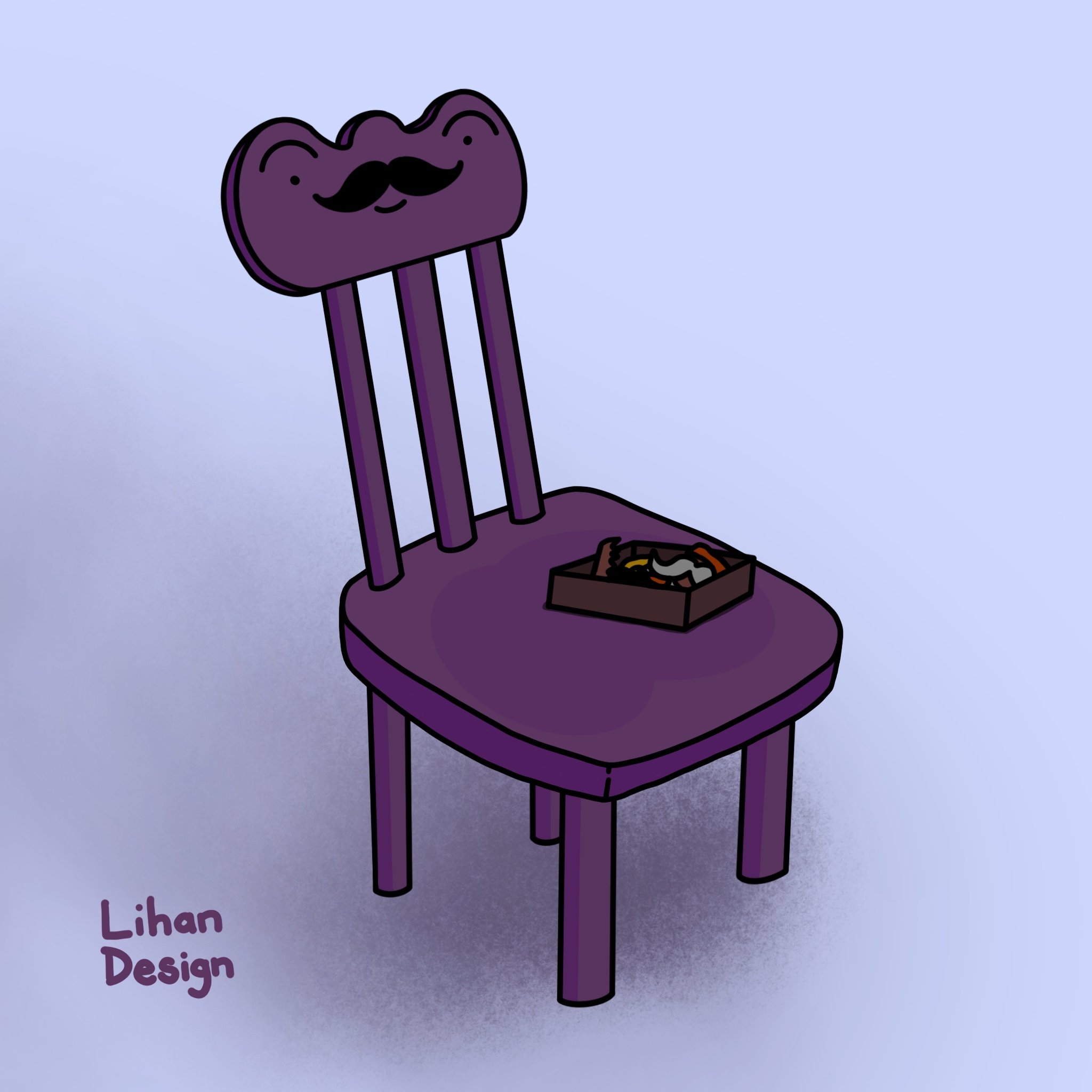 Take a fake mustache if you don’t have your own - must have fancy ‘stache to sit on fancy chair