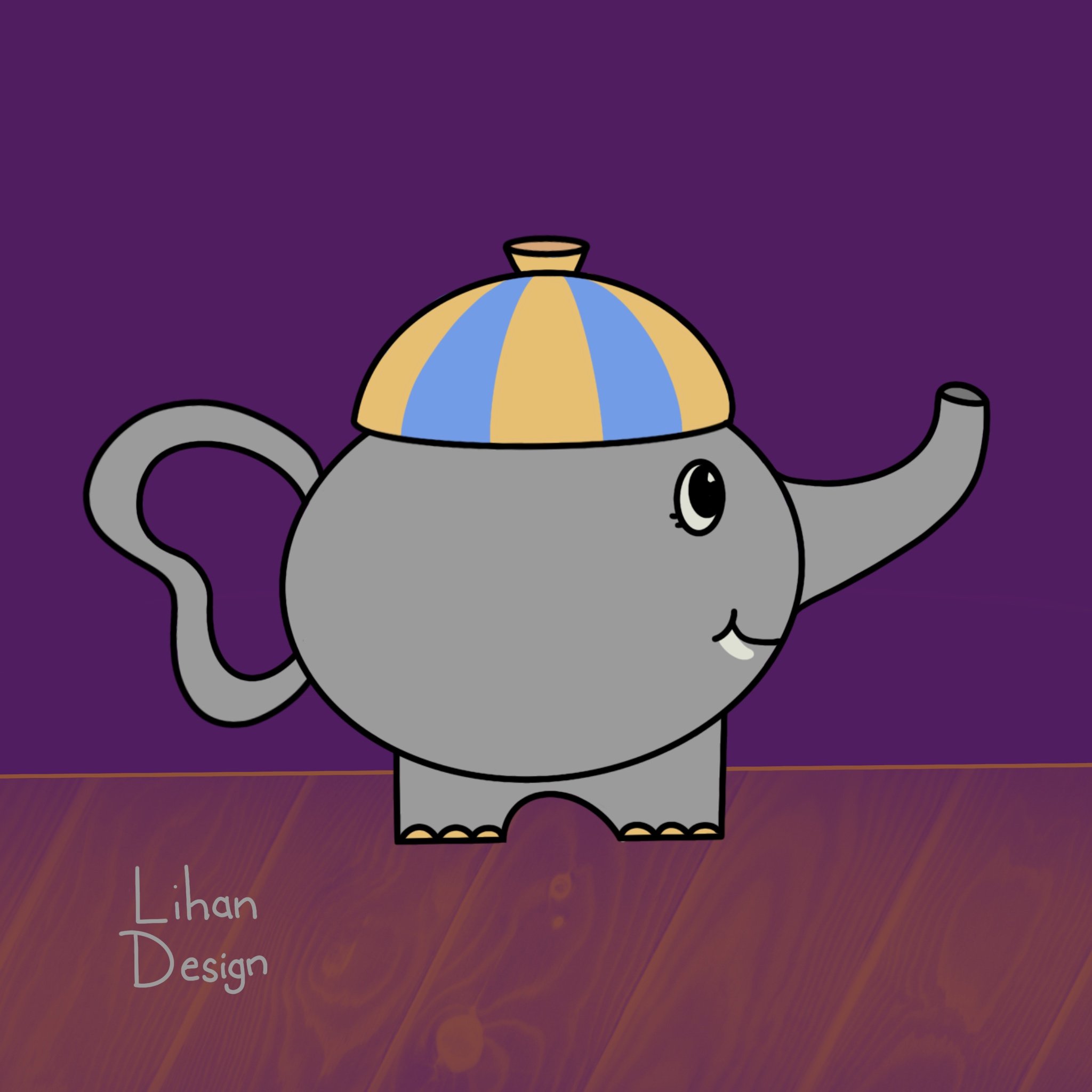 Cute and functional baby elephant teapot. The lid doubles as a cup!