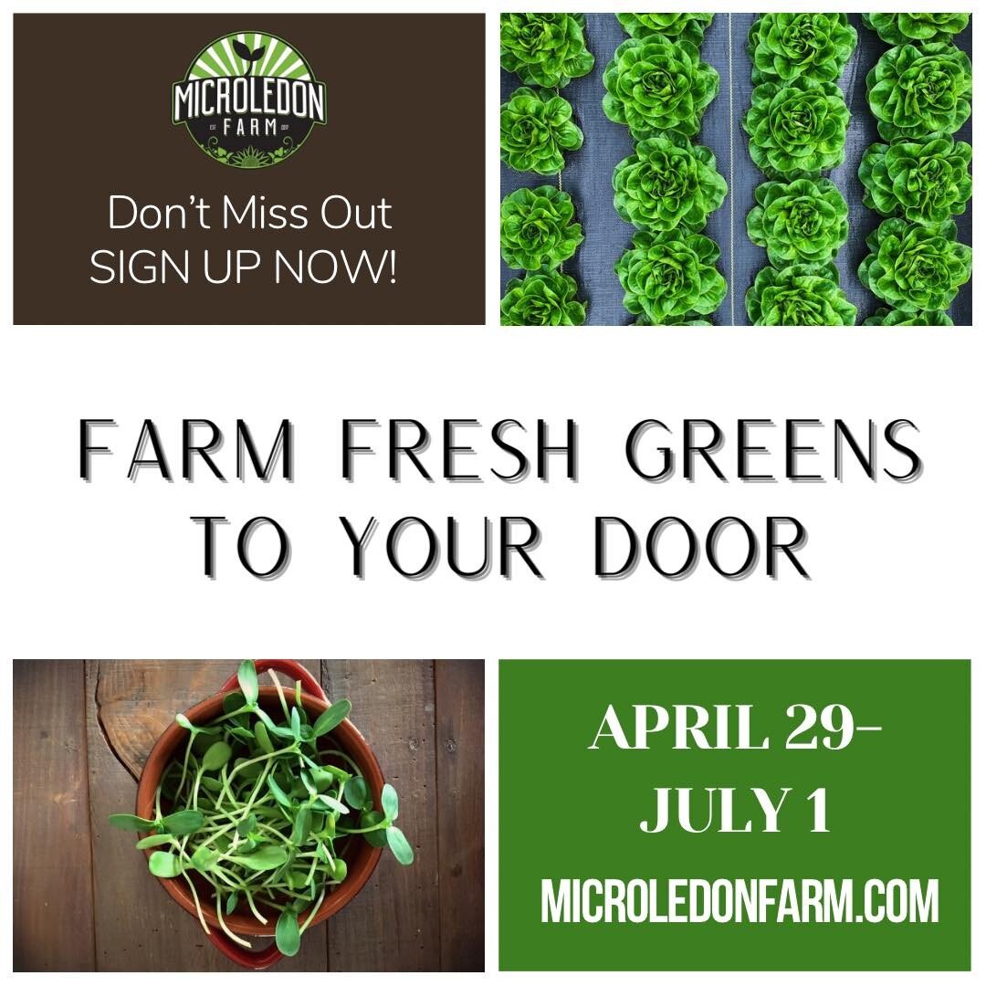 Excited to announce another season of goodies with our 2021 Farm Share. 
.
Get farm fresh organically grown greens delivered to your doorstep every week. Open enrollment is going on now, but don&rsquo;t wait too long. Sign ups are open for a limited 
