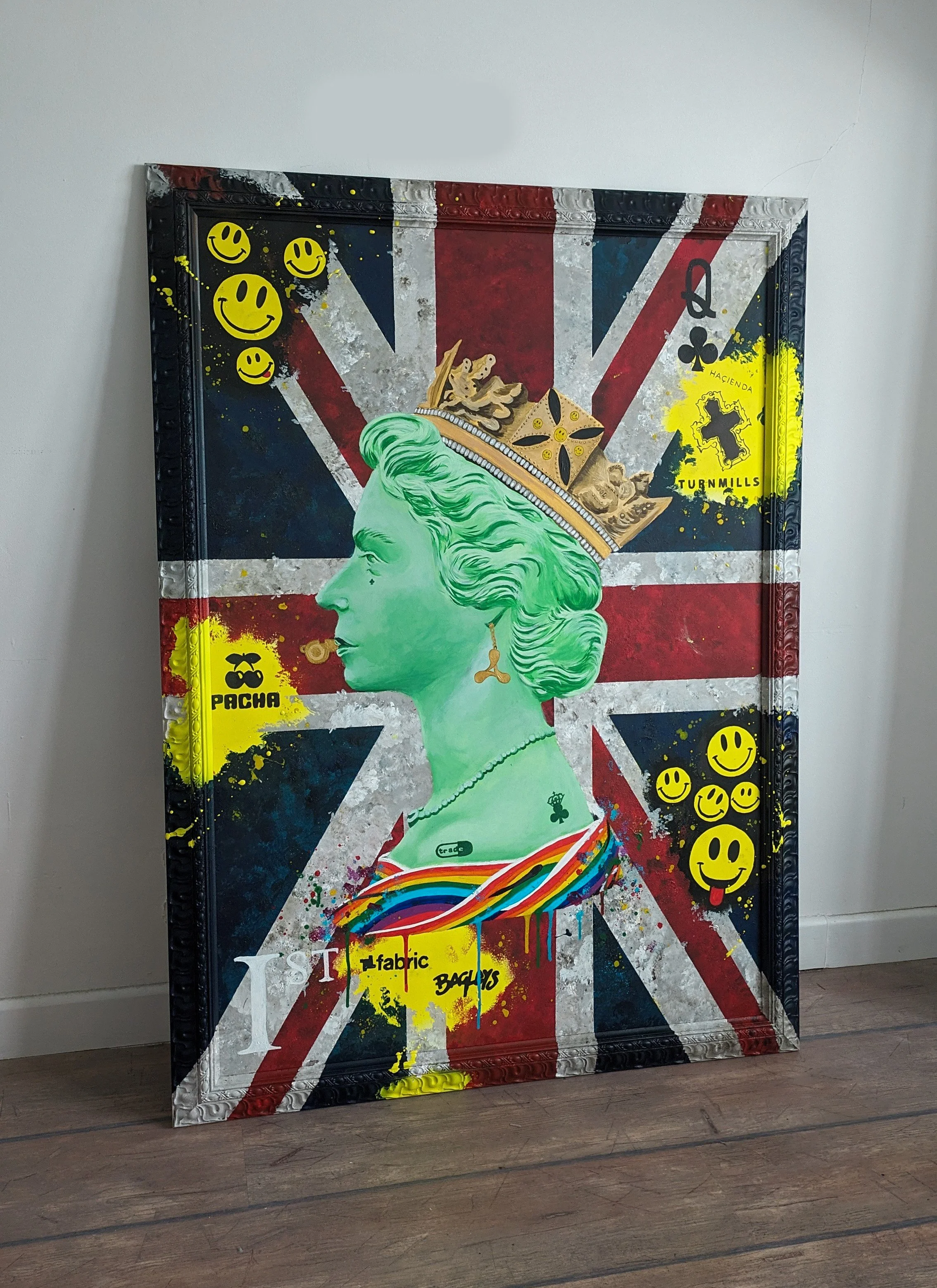 Queen of Clubs - Embellished Limited Print - KiPS.art