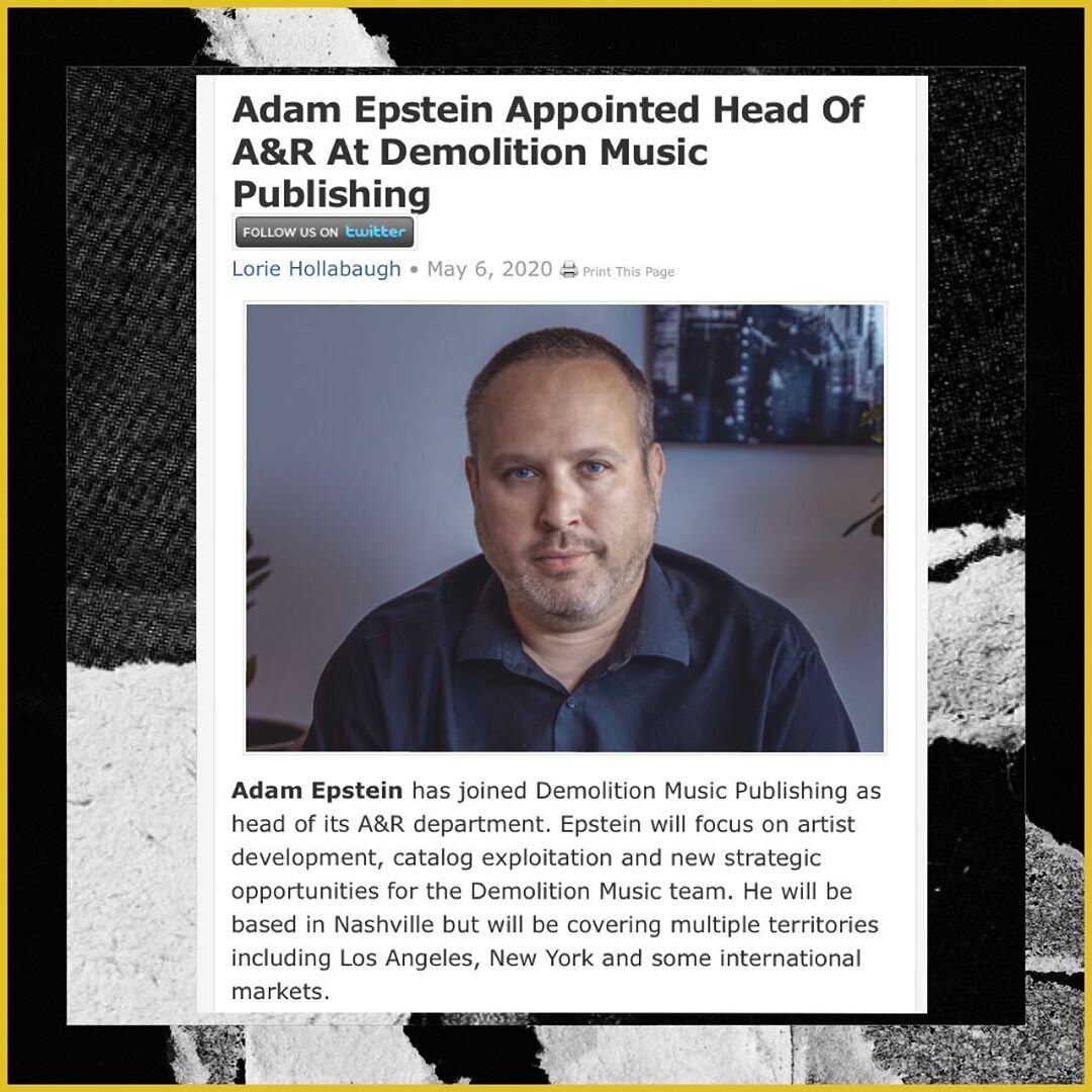 Adam Epstein joins Demolition Music!