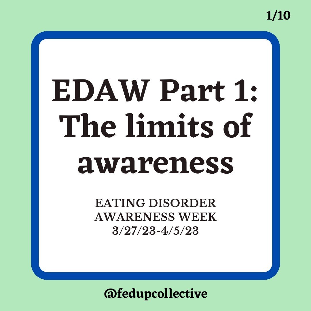 February 27-March 3 is #EatingDisorderAwarenessWeek. This week and eating disorder awareness generally has often not been inclusive to experiences of eating disorders in underserved populations. In connection with this year's #EDAW theme #ItsTimeForC