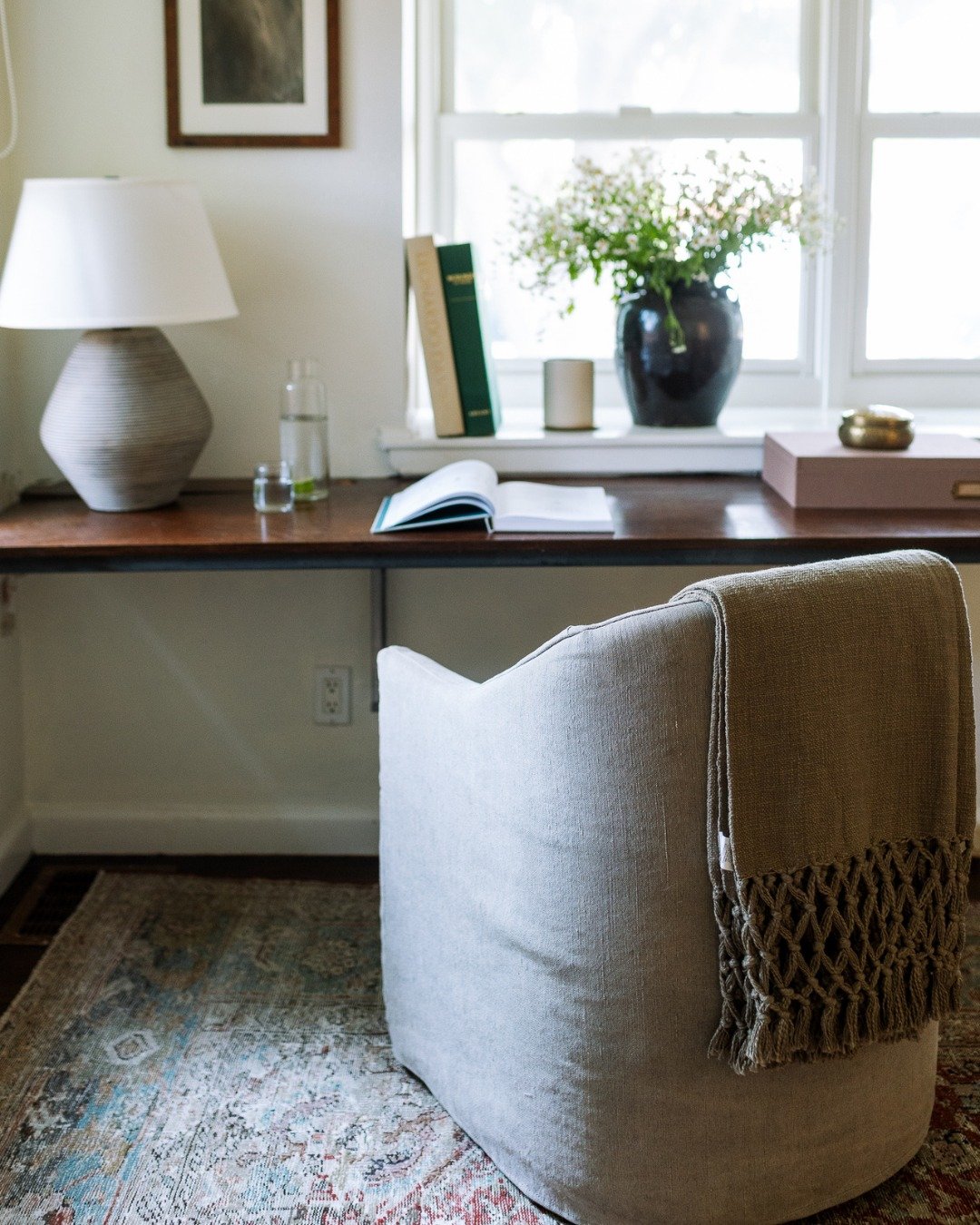 I&rsquo;ve always believed every home needs one small spot that feels like yours. 
A place where you can think clearly, reset, or simply sit with a cup of something warm before the day begins. Workspaces don&rsquo;t need to be big to be meaningful &m