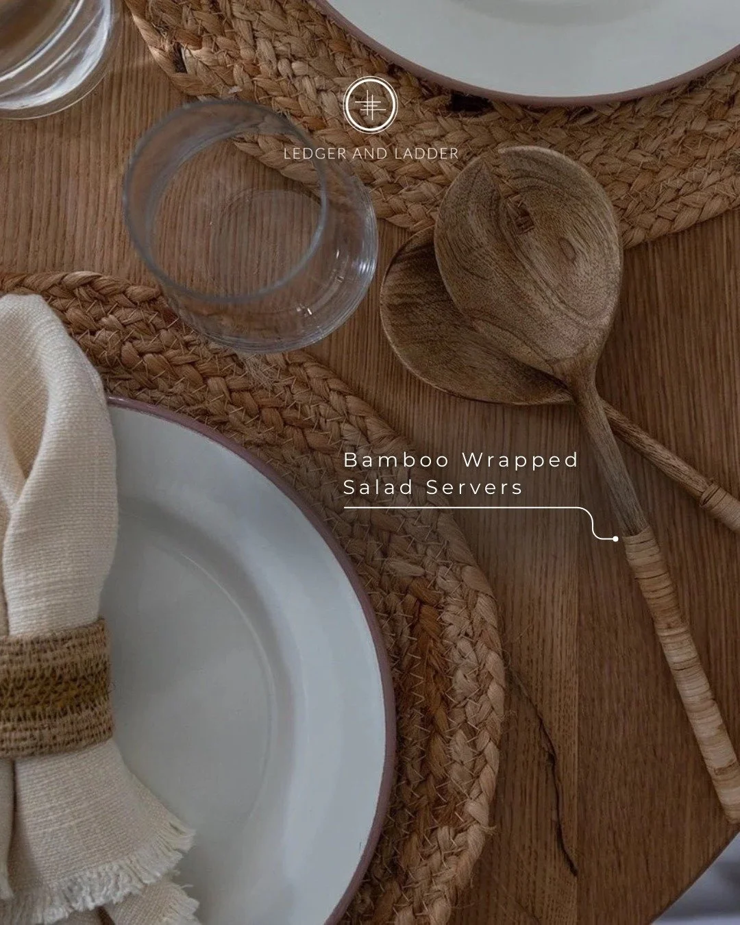 Simple details make everyday moments feel considered.

These bamboo-wrapped salad servers bring warmth and texture to the table, pairing beautifully with stoneware, linen, and wood. Easy to use, easy to store, and thoughtful enough to leave out when 