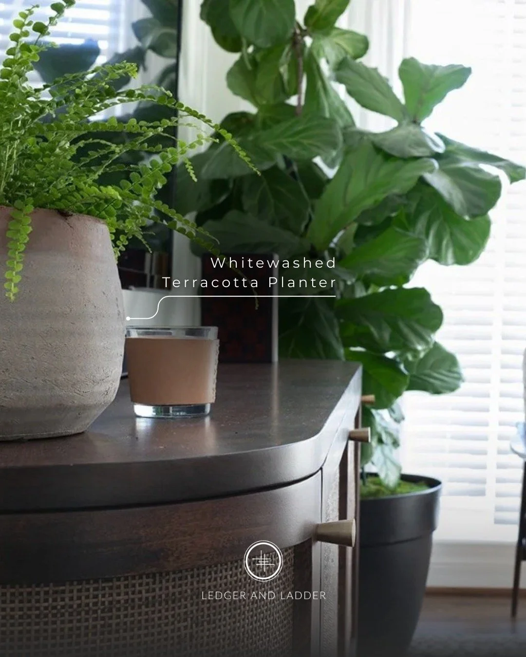 There&rsquo;s something timeless about natural materials.

A whitewashed terracotta planter brings subtle texture and character into a space, adding warmth without overpowering the room. Its softly imperfect finish works beautifully on shelves, conso
