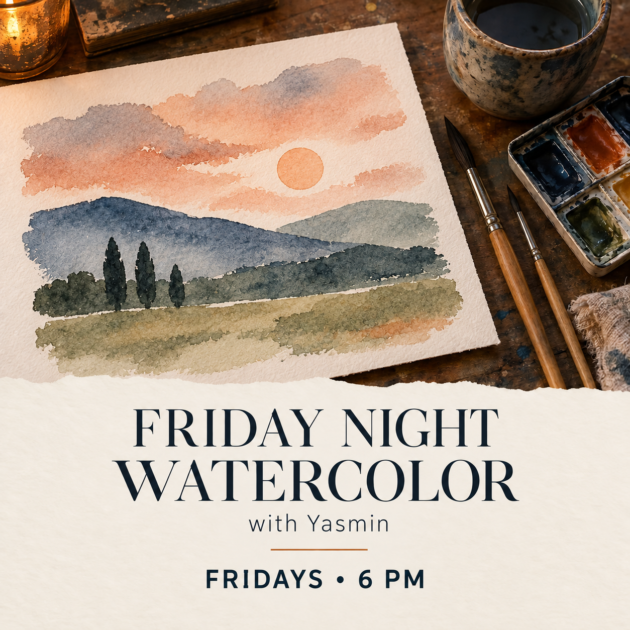 Friday Night Watercolor with Yasmin