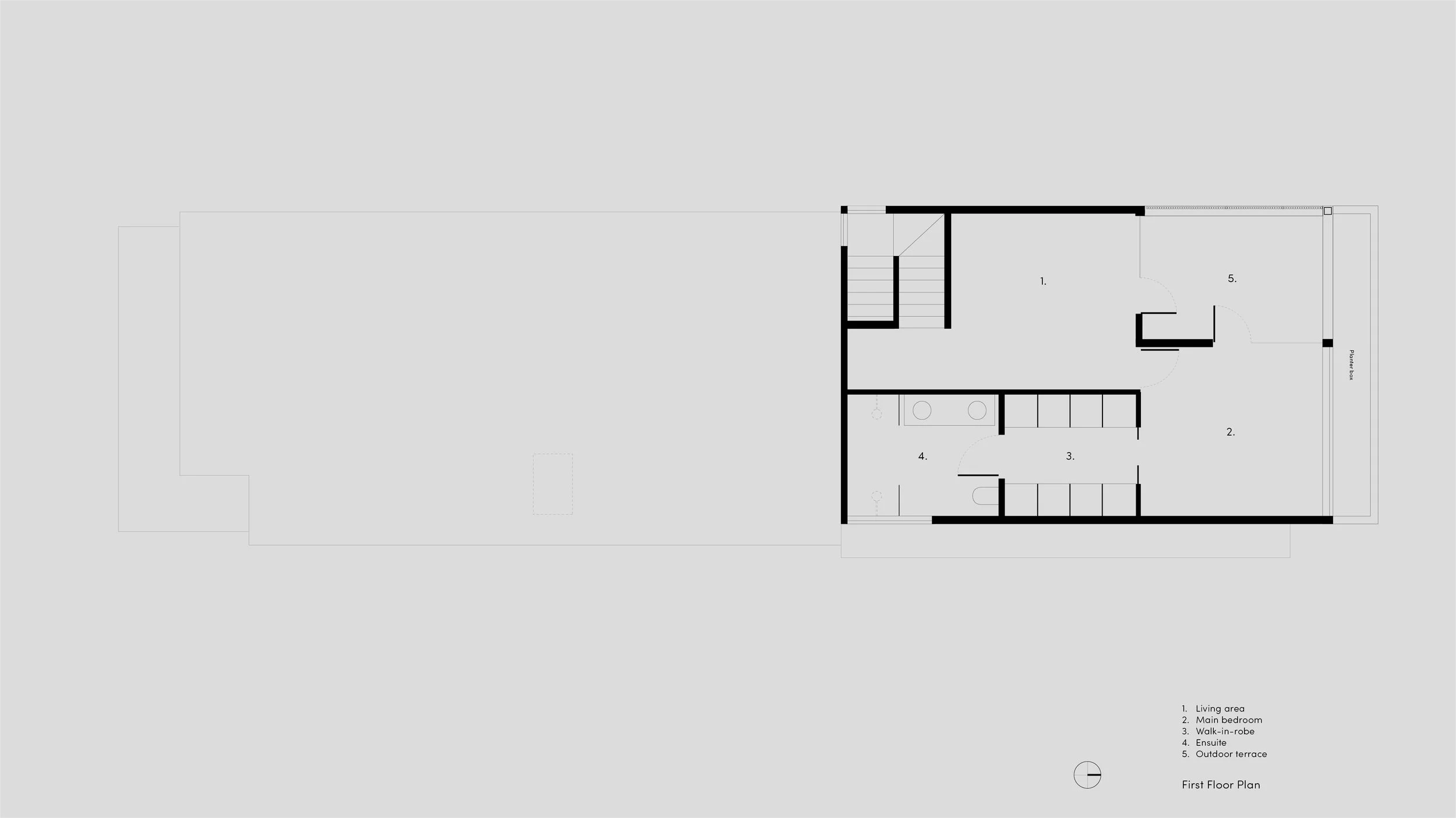 modern house floor plan – modern house extension – Australian house design – Northcote Victoria Australia – Northcote House by Olaver Architecture – Simple Dwelling