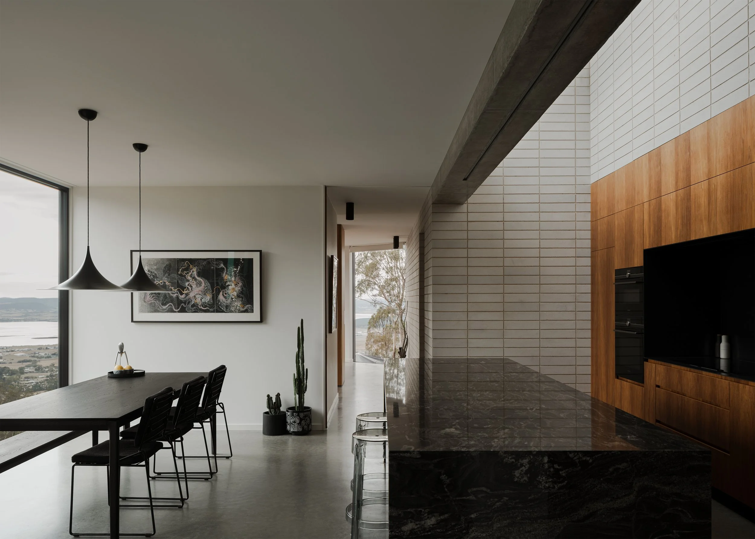 blockwork interior design – Australian house design – Hobart house – Hobart Tasmania Australia –Eyrie House by Matt Williams Architects – Simple Dwelling