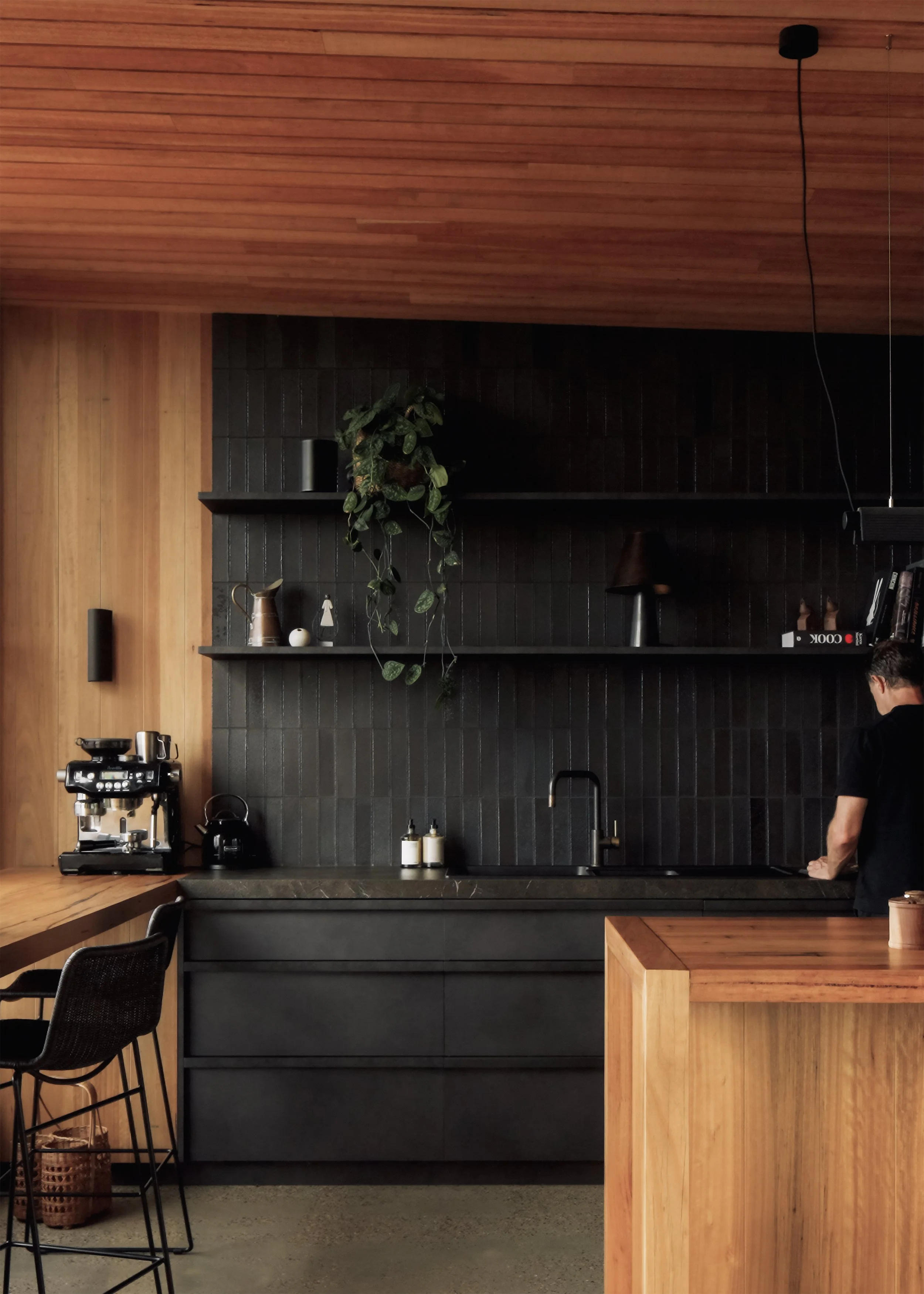 minimalist kitchen design – rural house design – Fish Creek House – Fish Creek Victoria Australia – Horizon House by Neil Architecture – Simple Dwelling