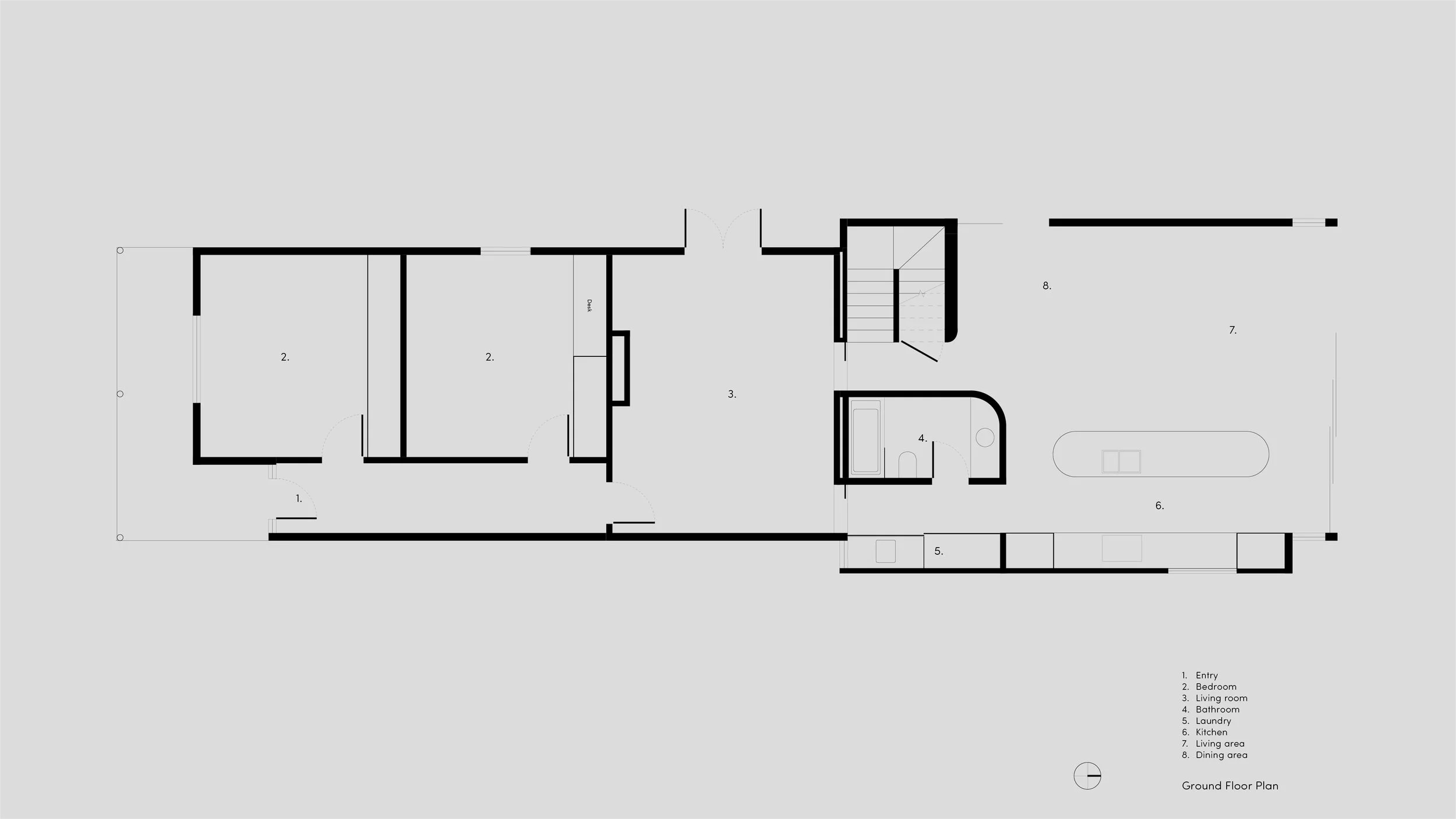 modern house floor plan – modern house extension – Australian house design – Northcote Victoria Australia – Northcote House by Olaver Architecture – Simple Dwelling