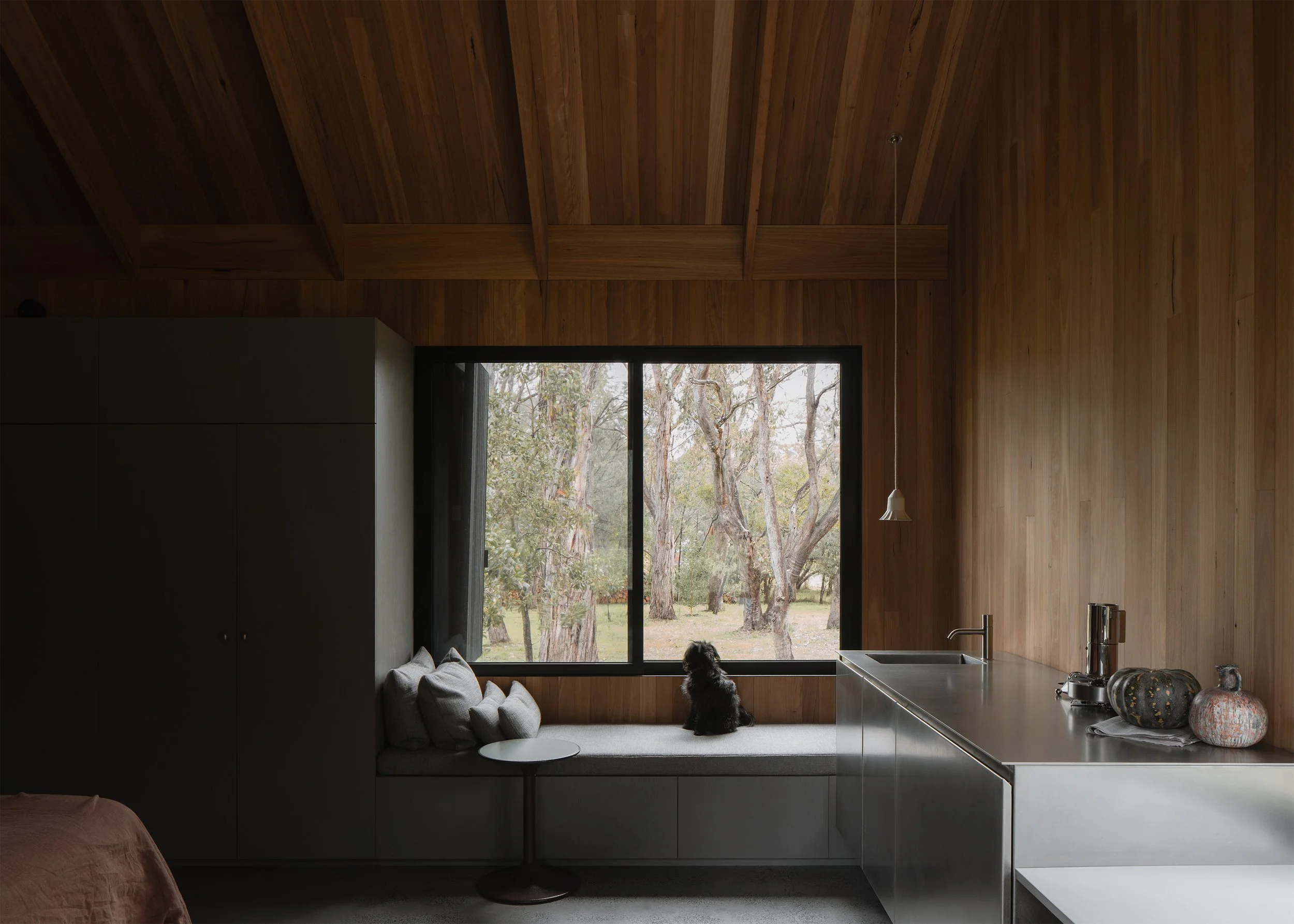 small cabin interior design – architect's house – Bittern Victoria Australia – Bittern Cabin by Nic Morgante