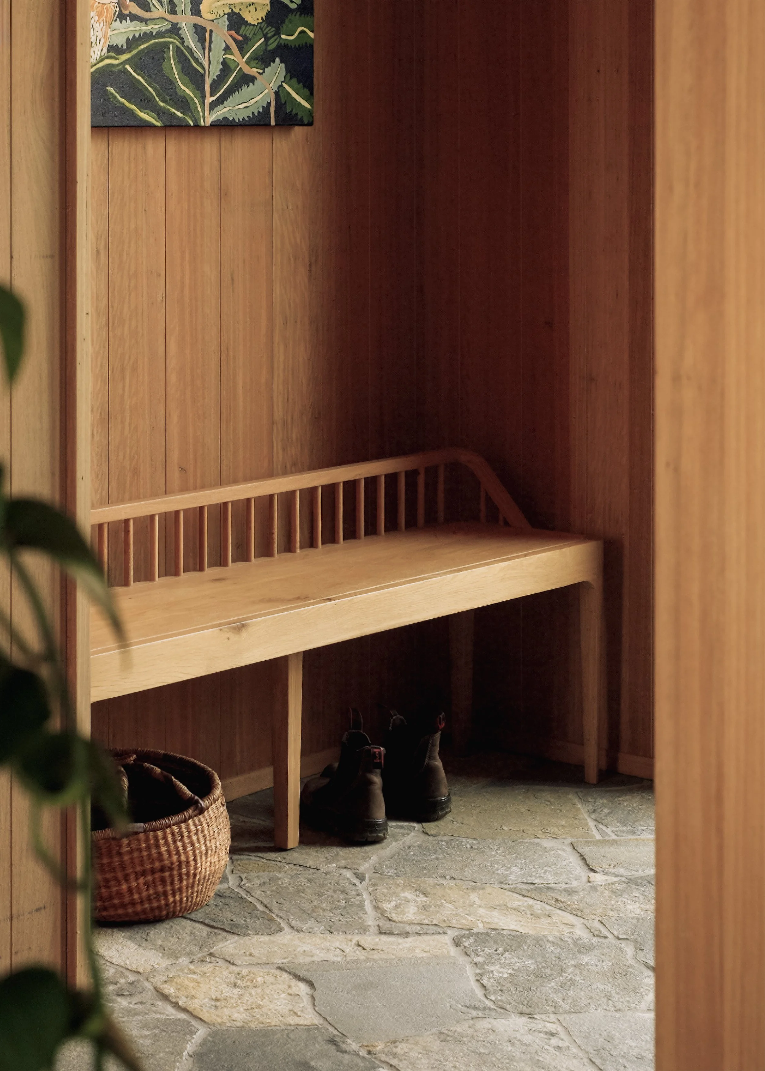home entry area – rural house design – Fish Creek House – Fish Creek Victoria Australia – Horizon House by Neil Architecture – Simple Dwelling