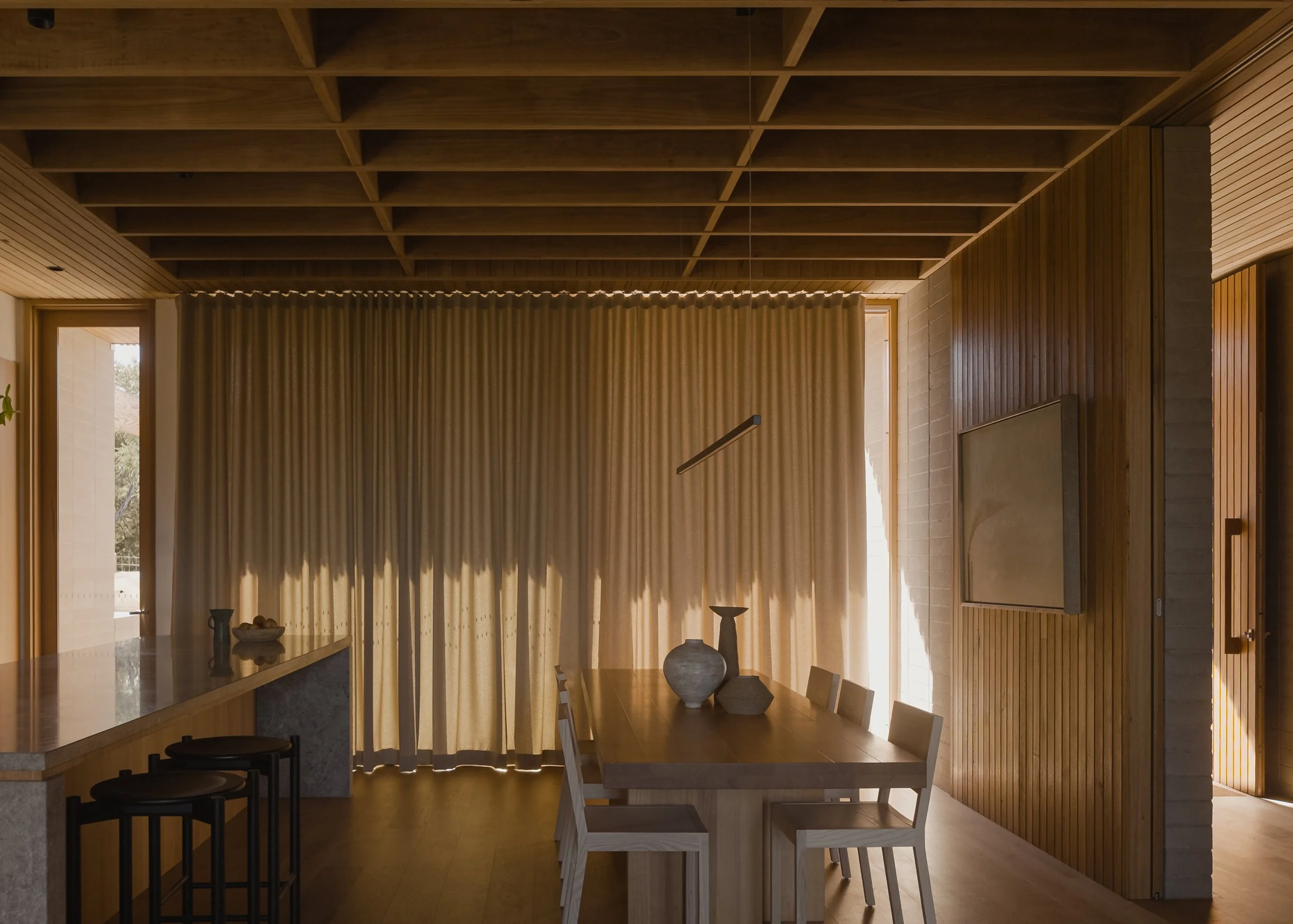 kitchen dining area design – minimalist coastal house design – Point Lonsdale House Victoria Australia – Point Lonsdale House by Field Office Architecture – Simple Dwelling