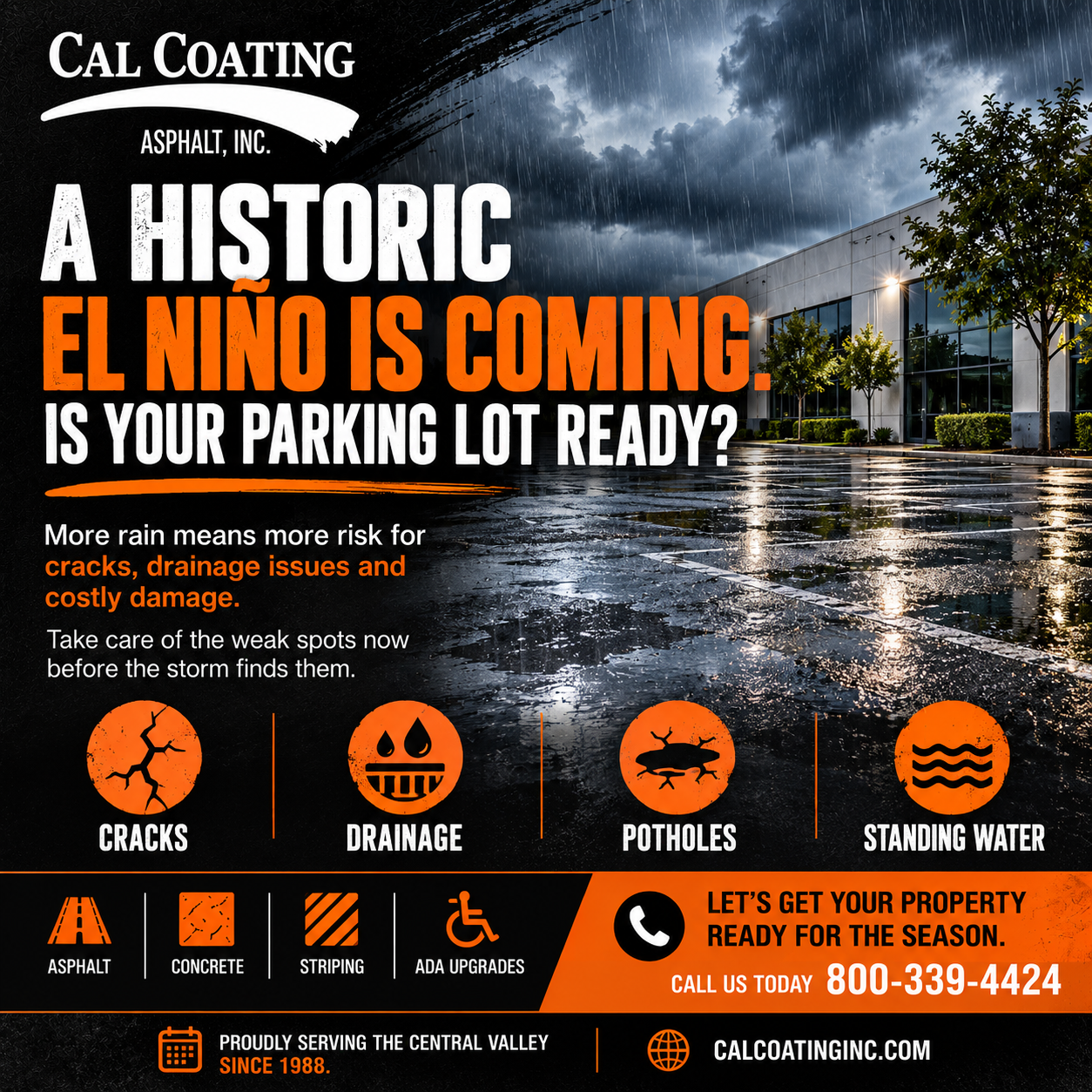 A Historic El Niño May Be Coming. Is Your Parking Lot Ready?