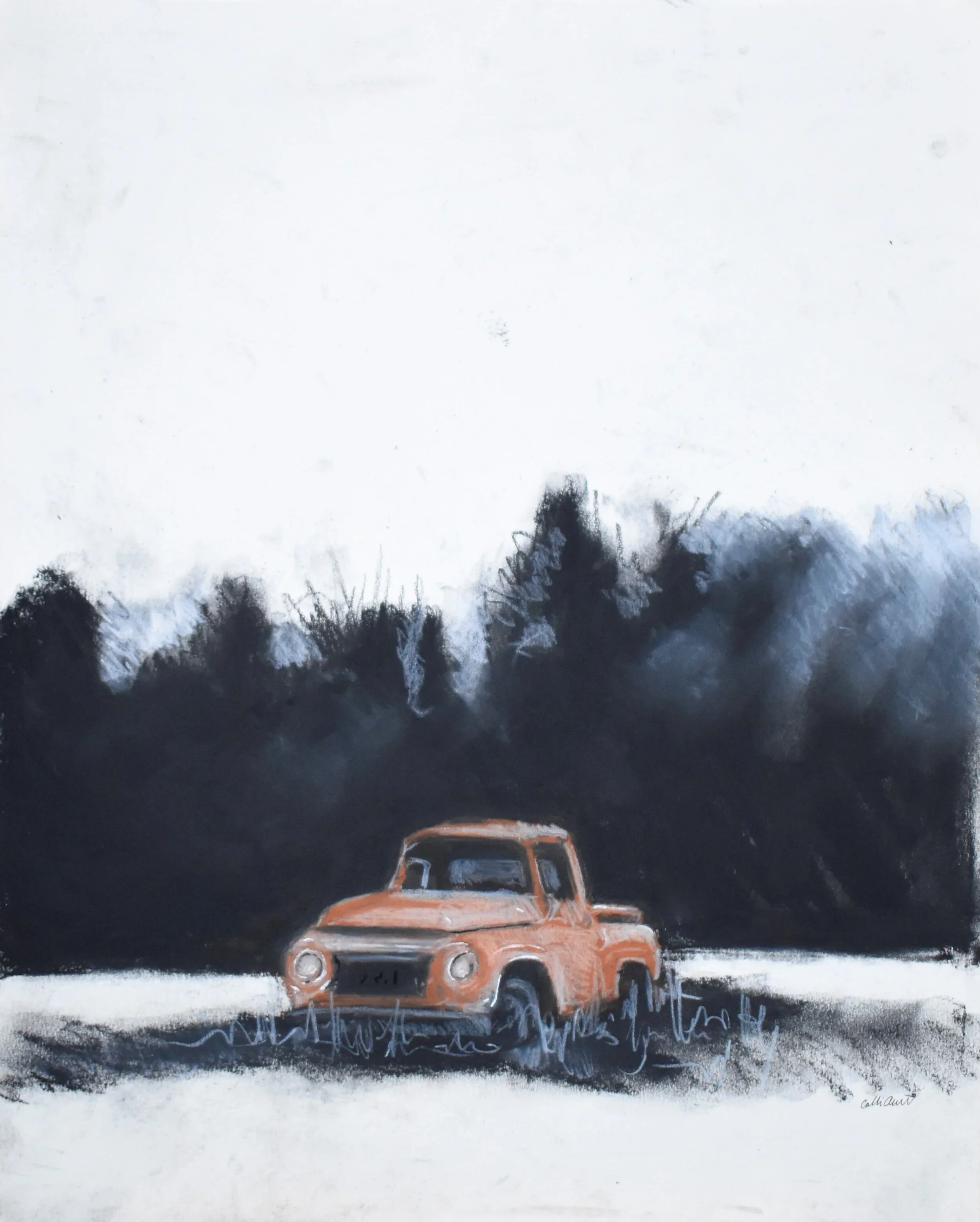 Rainsburg Truck by Collin Cessna Soft Pastel drawing Americana Bedford PA