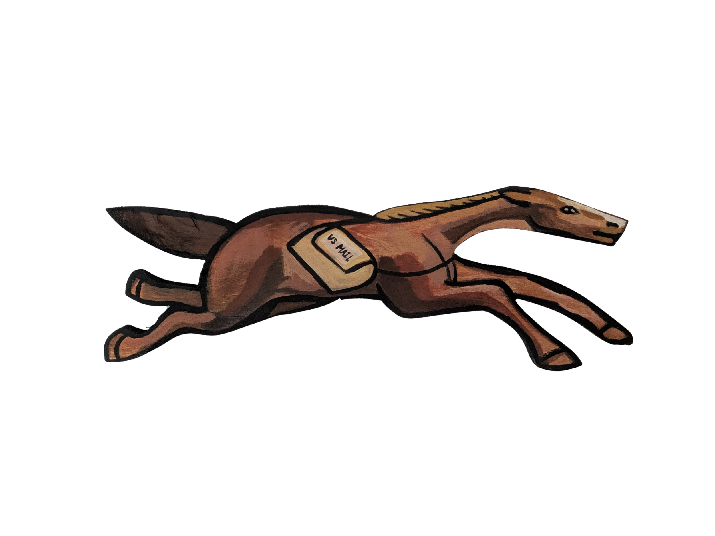 Pony Express casein painting us mail history wild west equine maryland md collin cessna original art