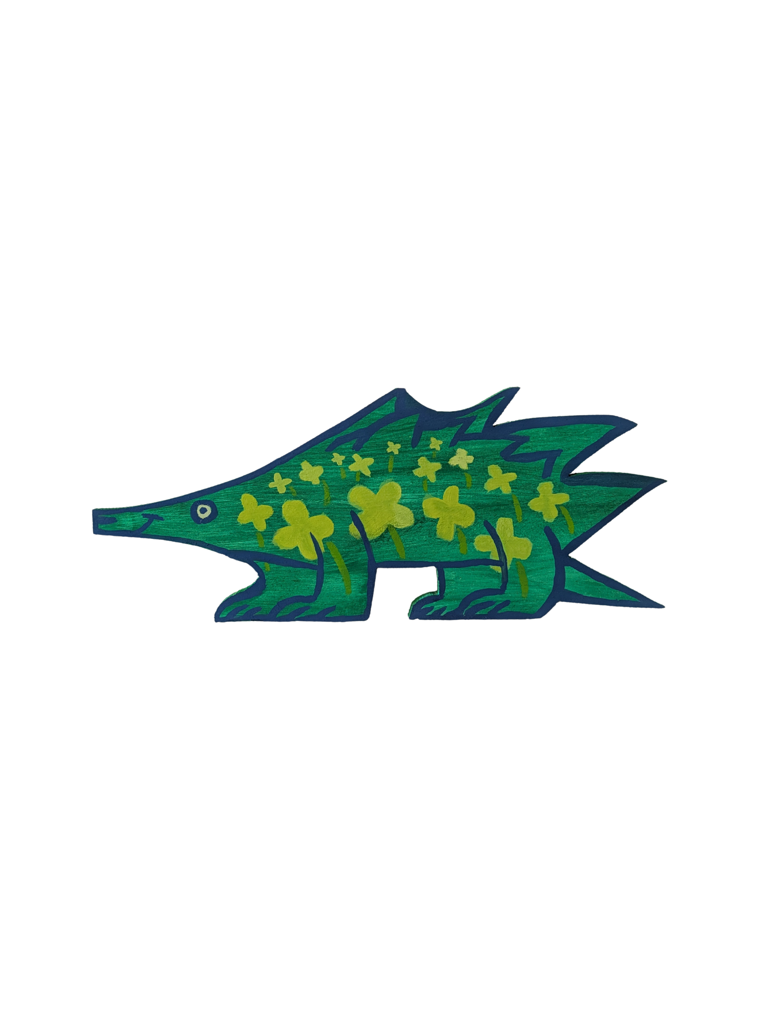 Patty the porcupine st. patricks day art artwork irish ireland collins creatures wood paintings