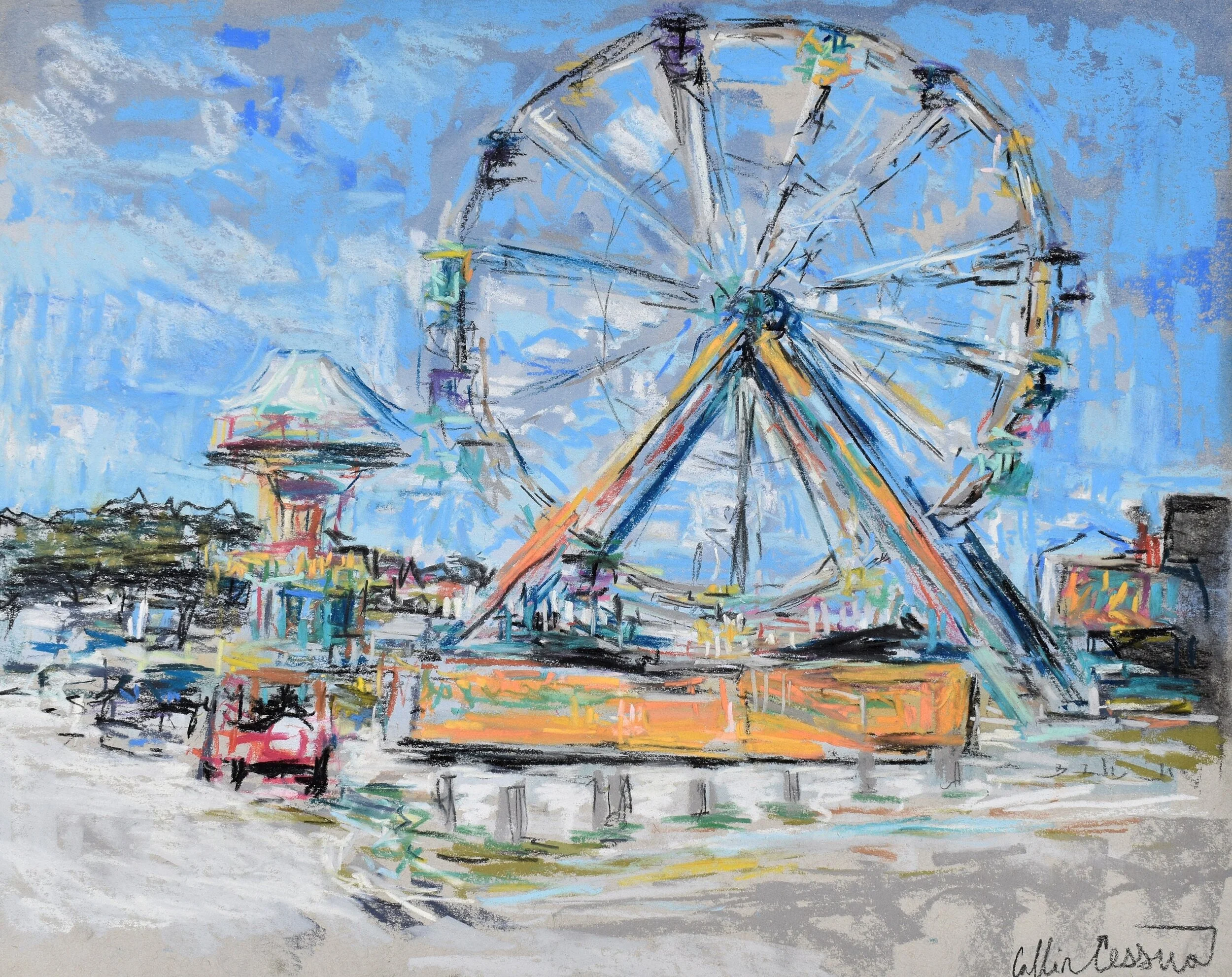 North Myrtle Beach Ferris Wheel South Carolina SC Collin Cessna Art