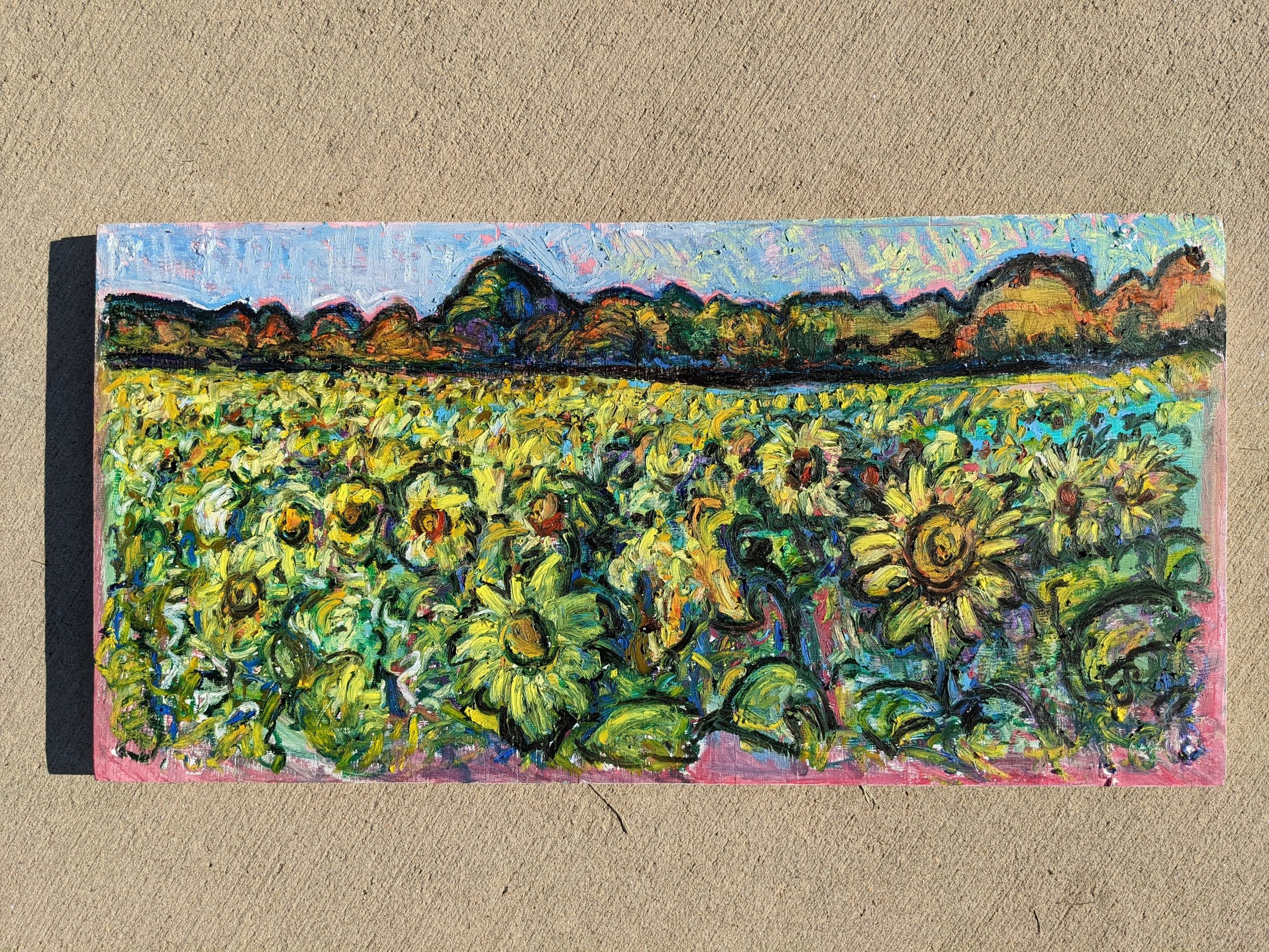 jarrettsvile sunflowers sunflower artist painter artwork canvas collin cessna artwork art pastel