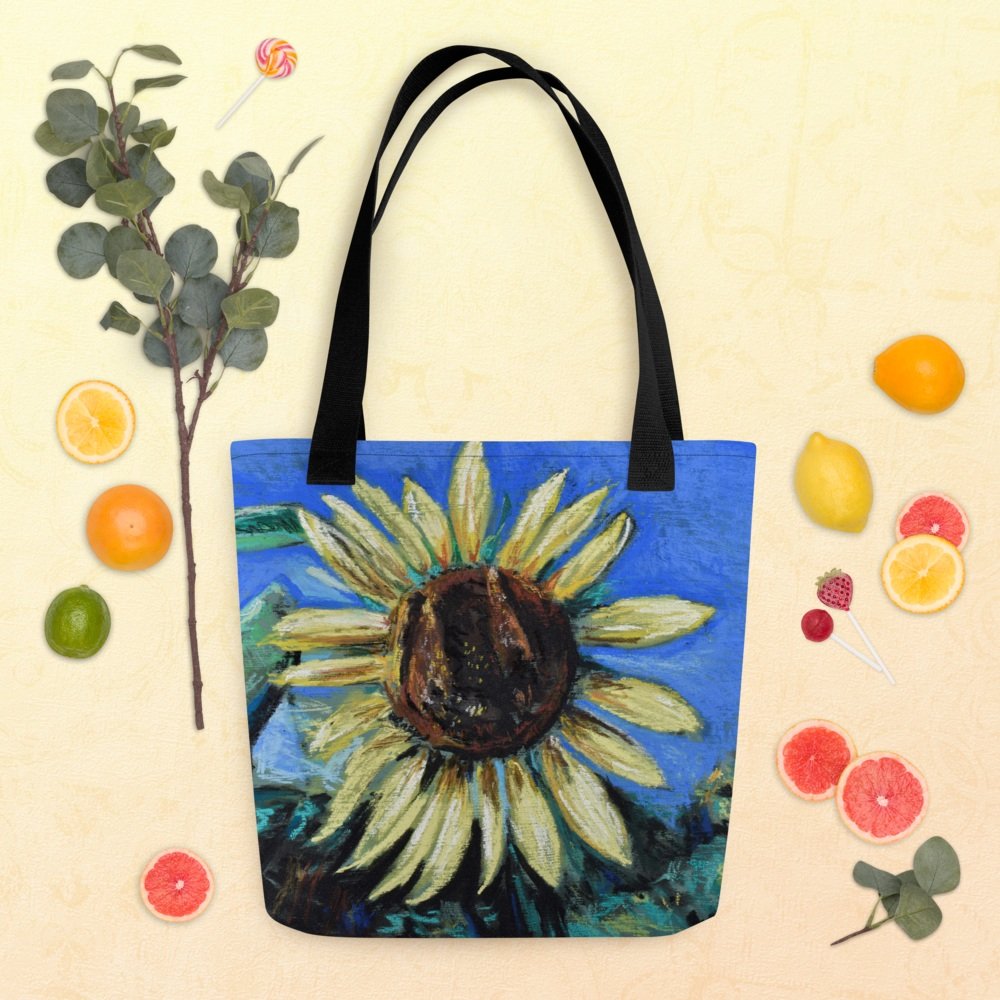 Sunflower Tote Bag Gift Item in Croton On Hudson, NY - Cooke's Little  Shoppe Of Flowers