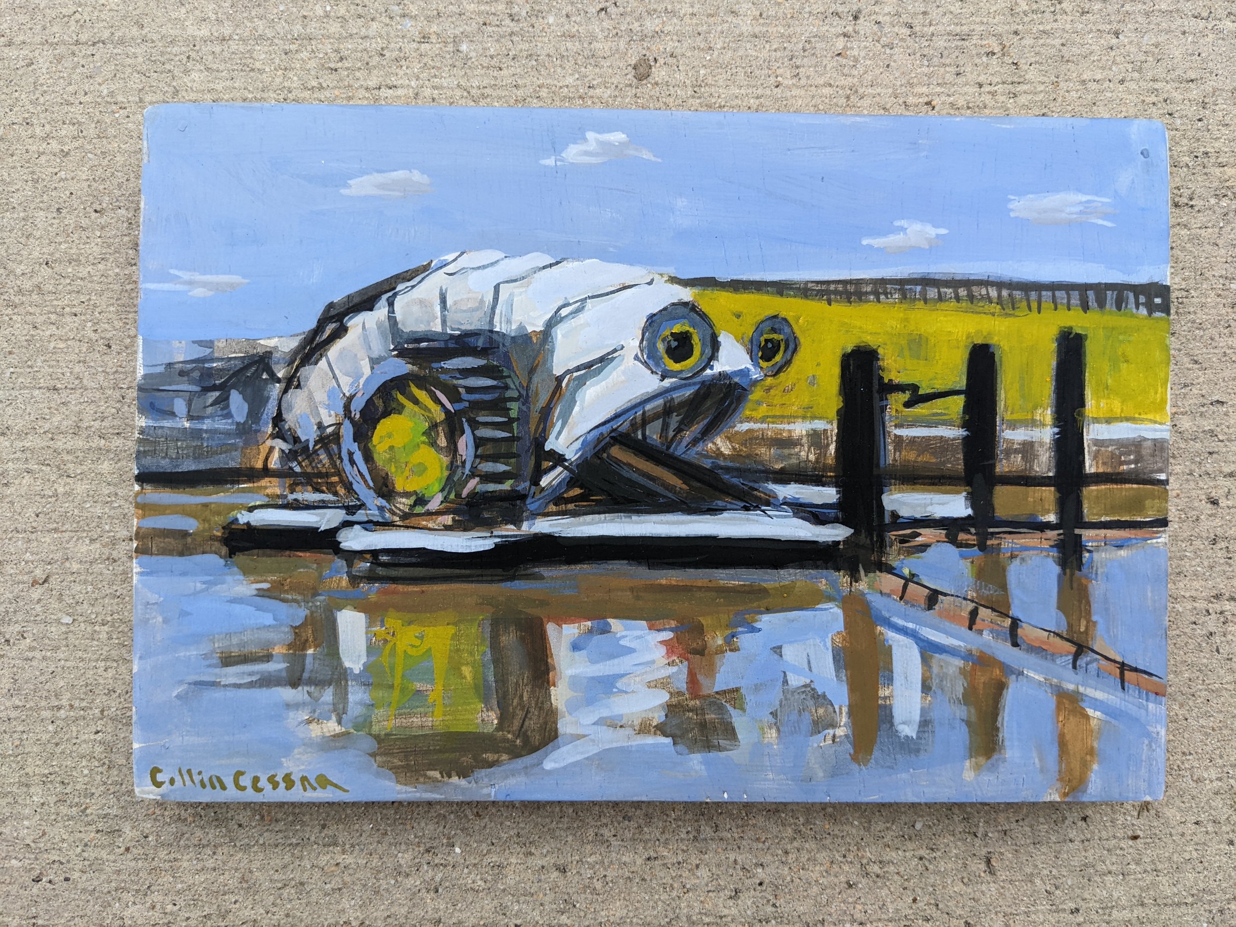 mr. trash wheel artist art artwork baltimore harbor east jones fall md painter collin cessna