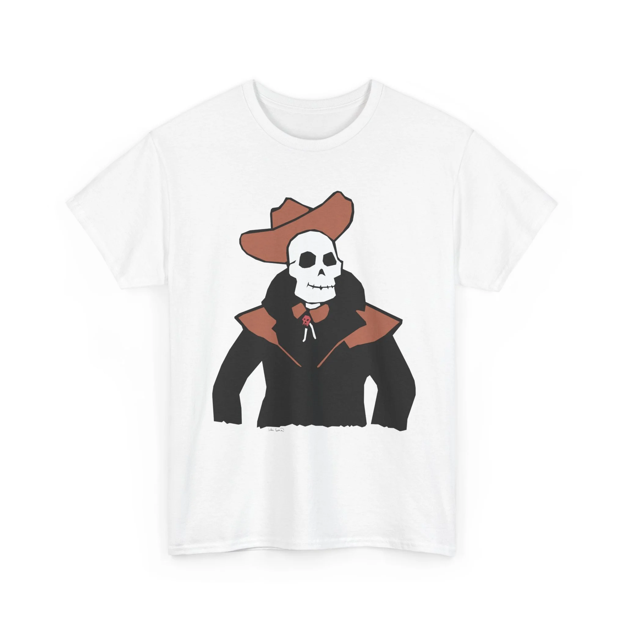 Cowboy skeleton t shirt western wear Collin Cessna cartoon clothing fun skull skater skateboard