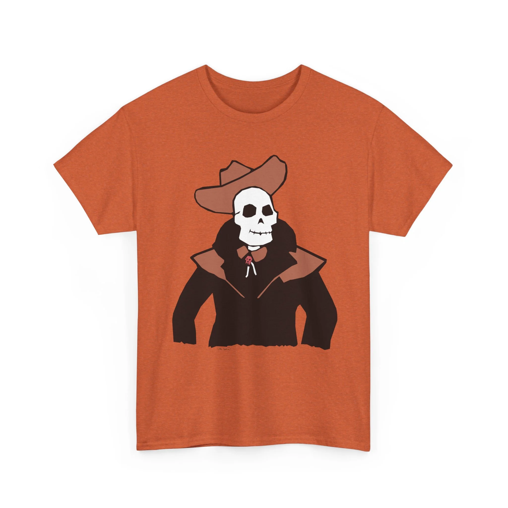 Cowboy skeleton t shirt western wear Collin Cessna cartoon clothing fun skull skater skateboard