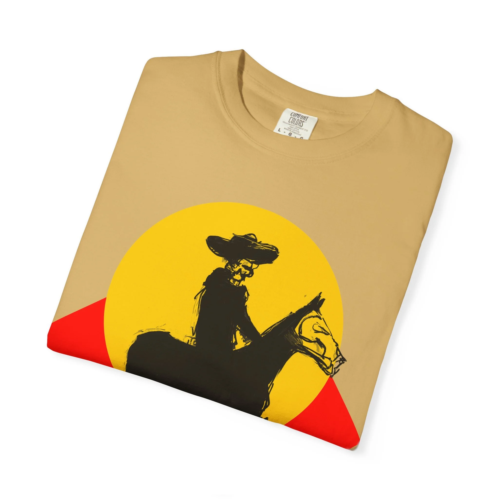 Cowboy skull t shirt collin cessna riding horse cartoon western gear art artwork fun skeleton md