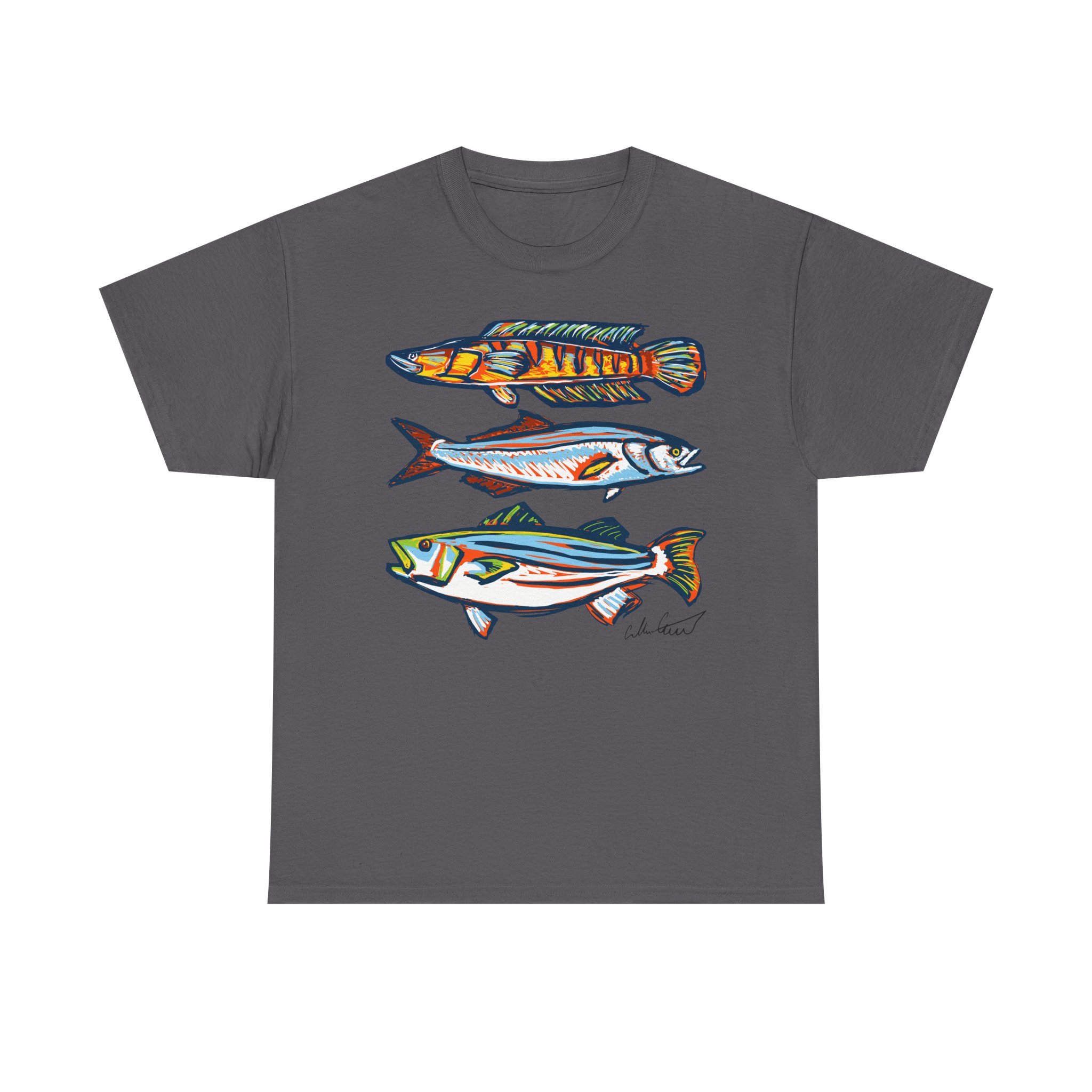 fish gallery gray grey graphic tee vector art non-ai
