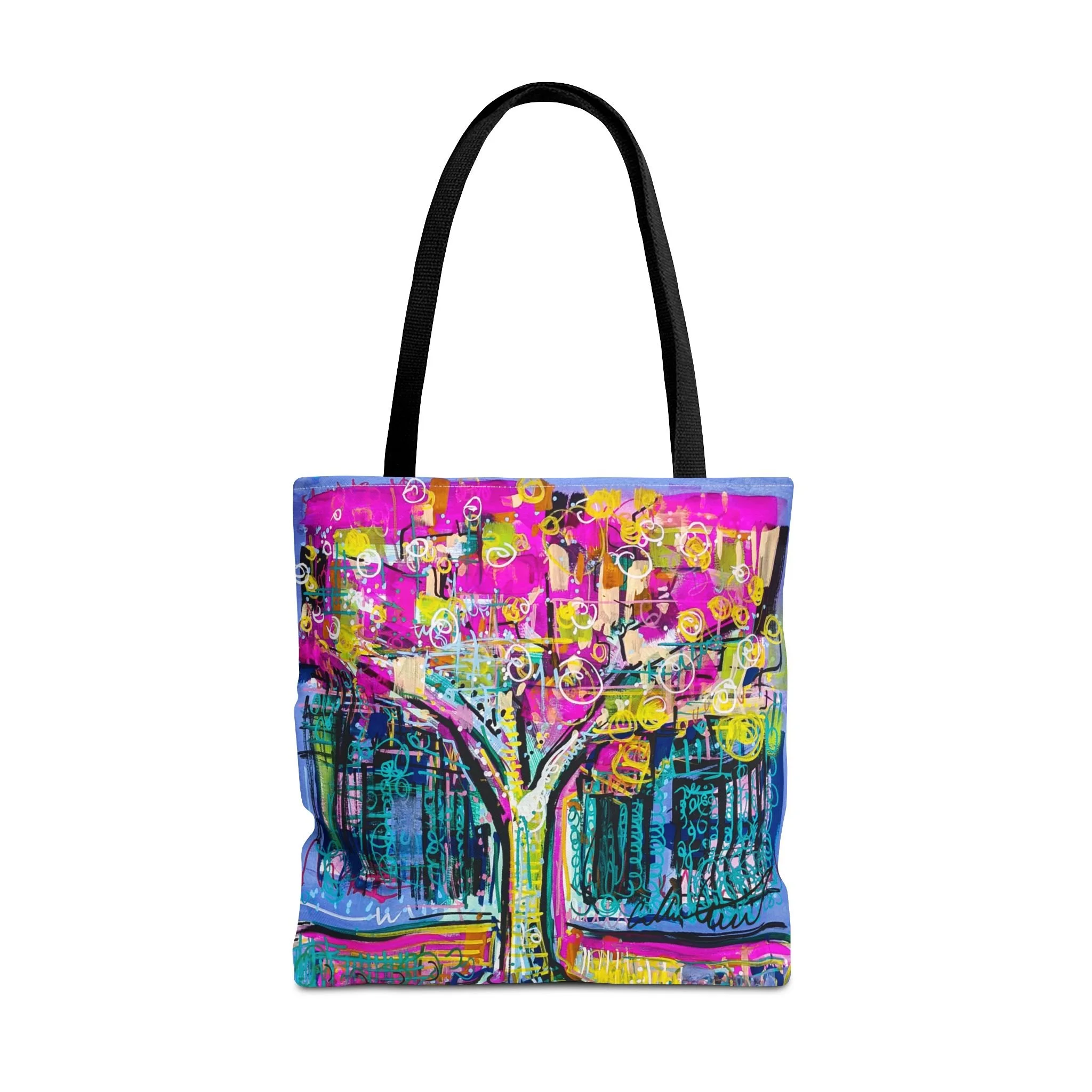 Colorful design tree collin cessna tote bag