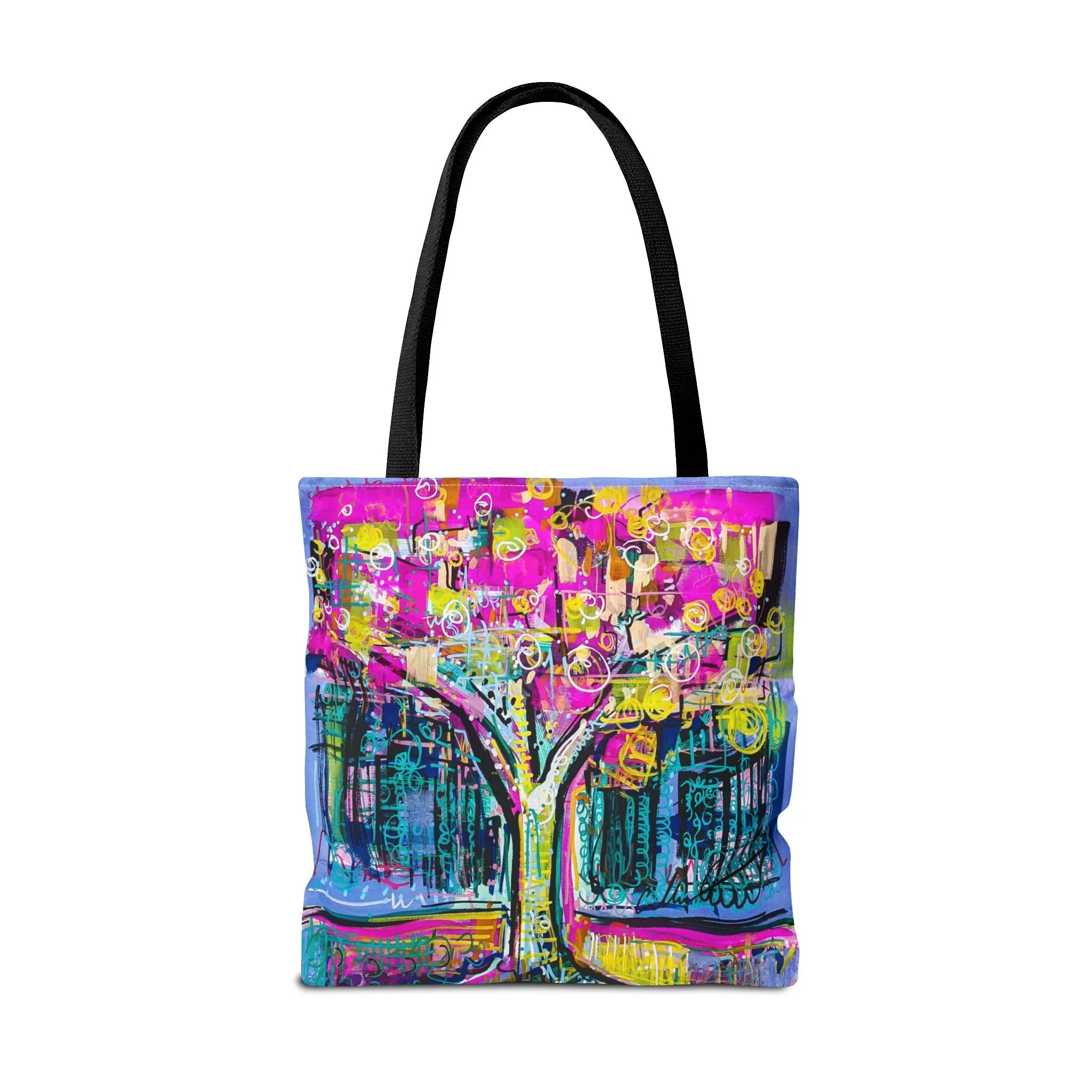 Colorful design tree collin cessna tote bag