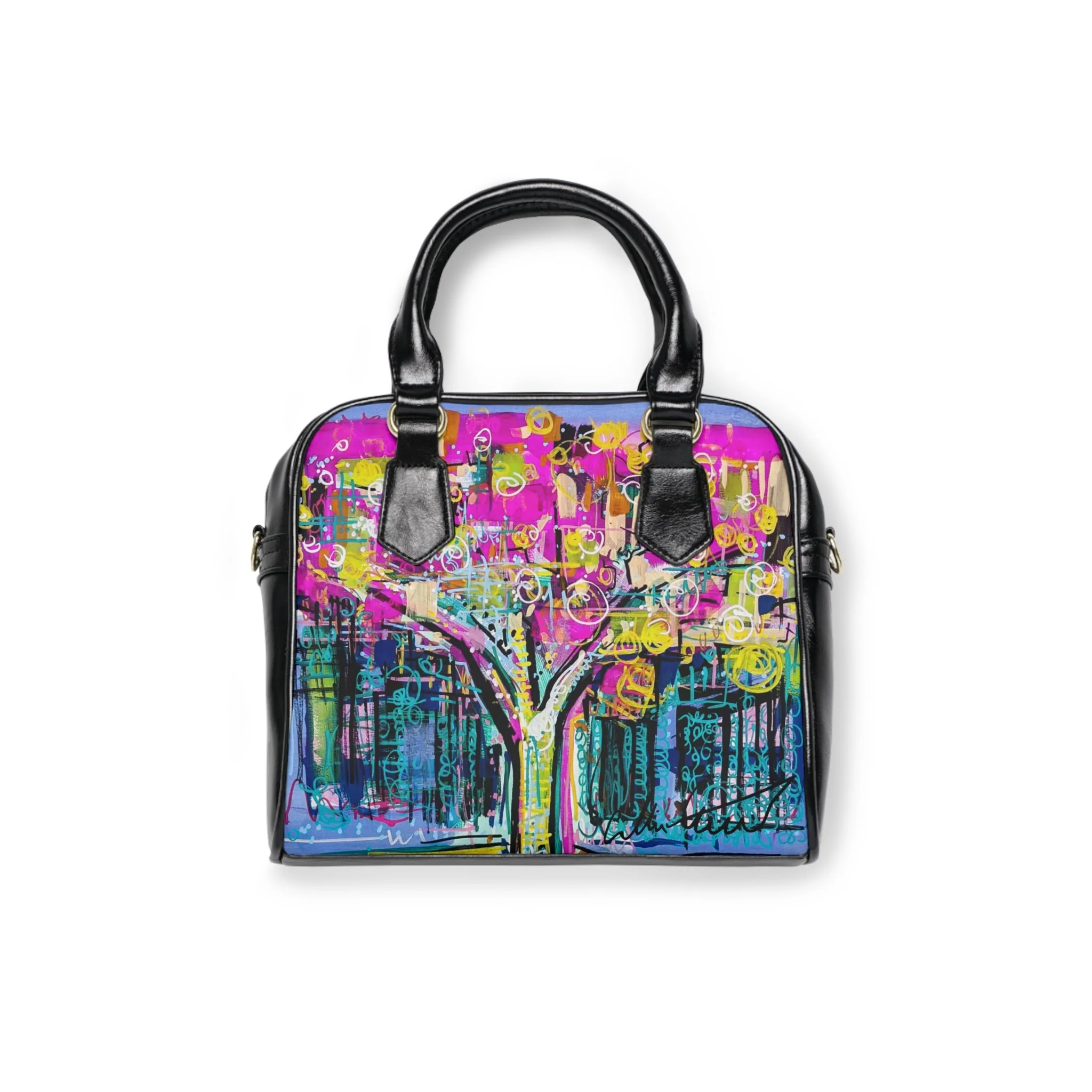 Colorful design tree collin cessna bag art
