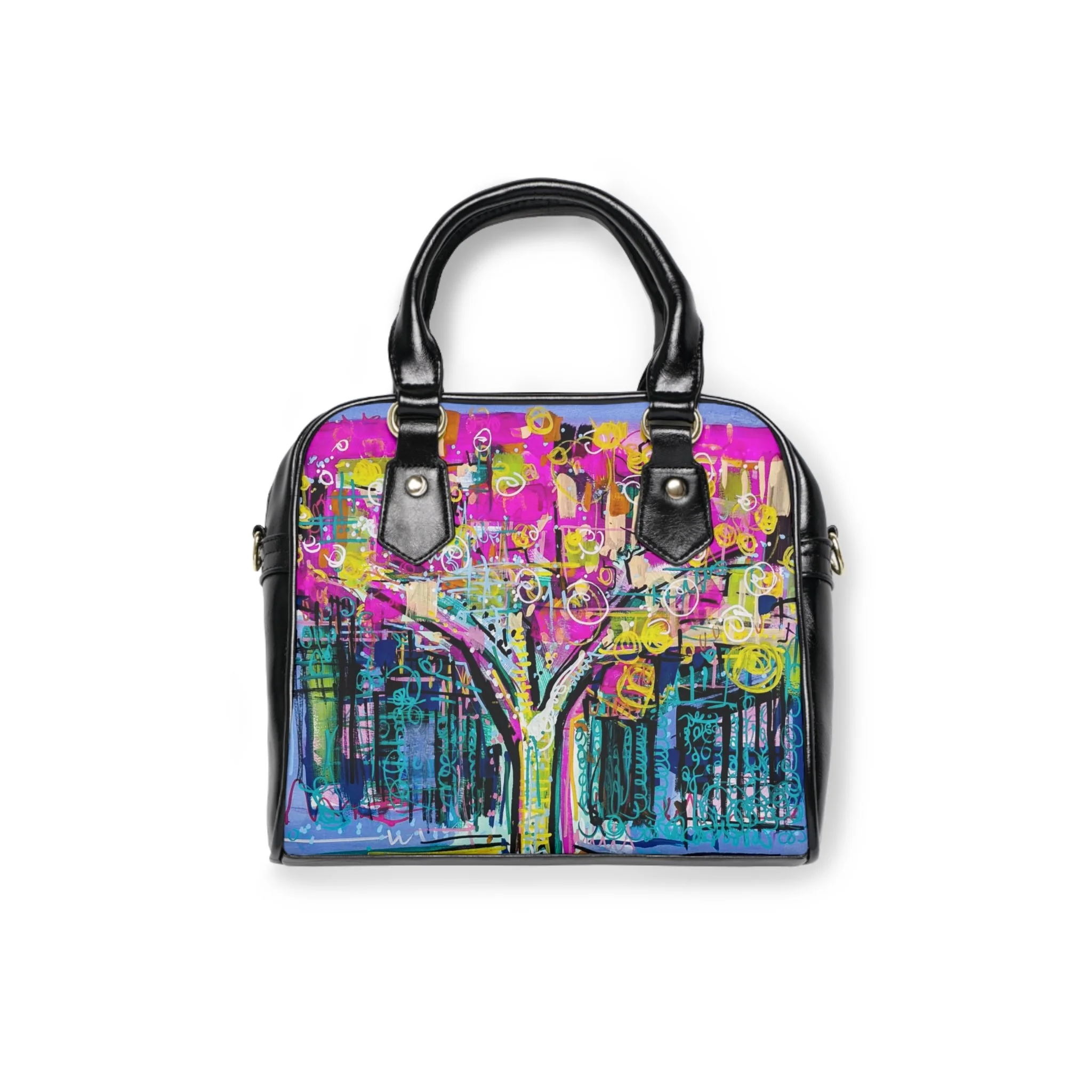 Colorful design tree collin cessna bag art