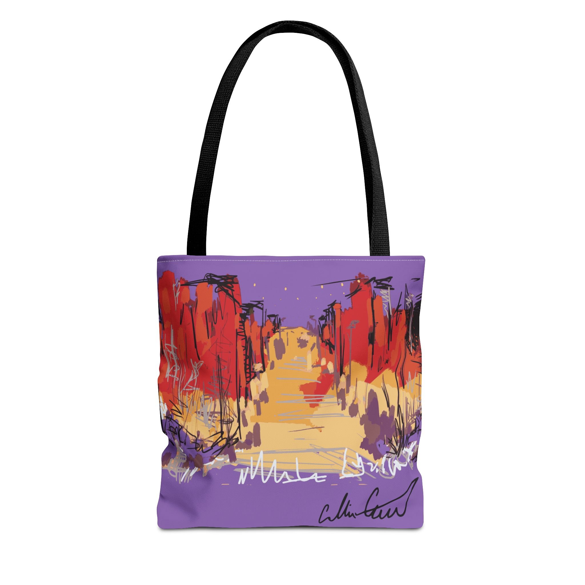purple bag artwork night life non-ai