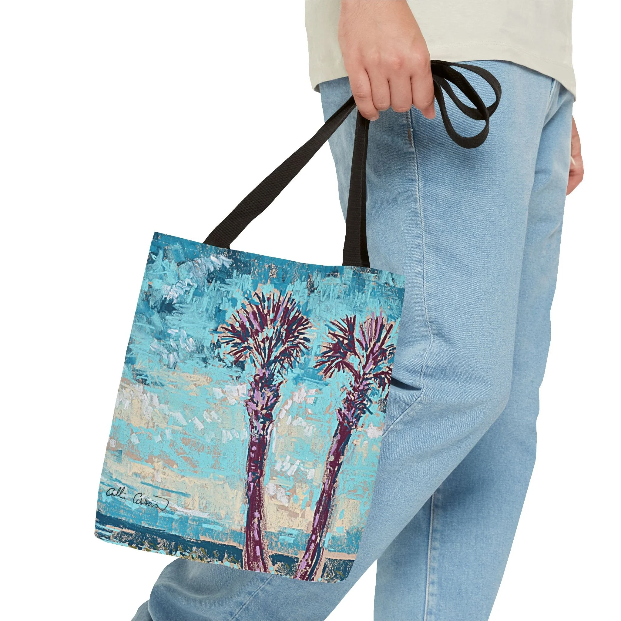 Tropical Beach Sunset Bag Tote Collin Cessna Artwork