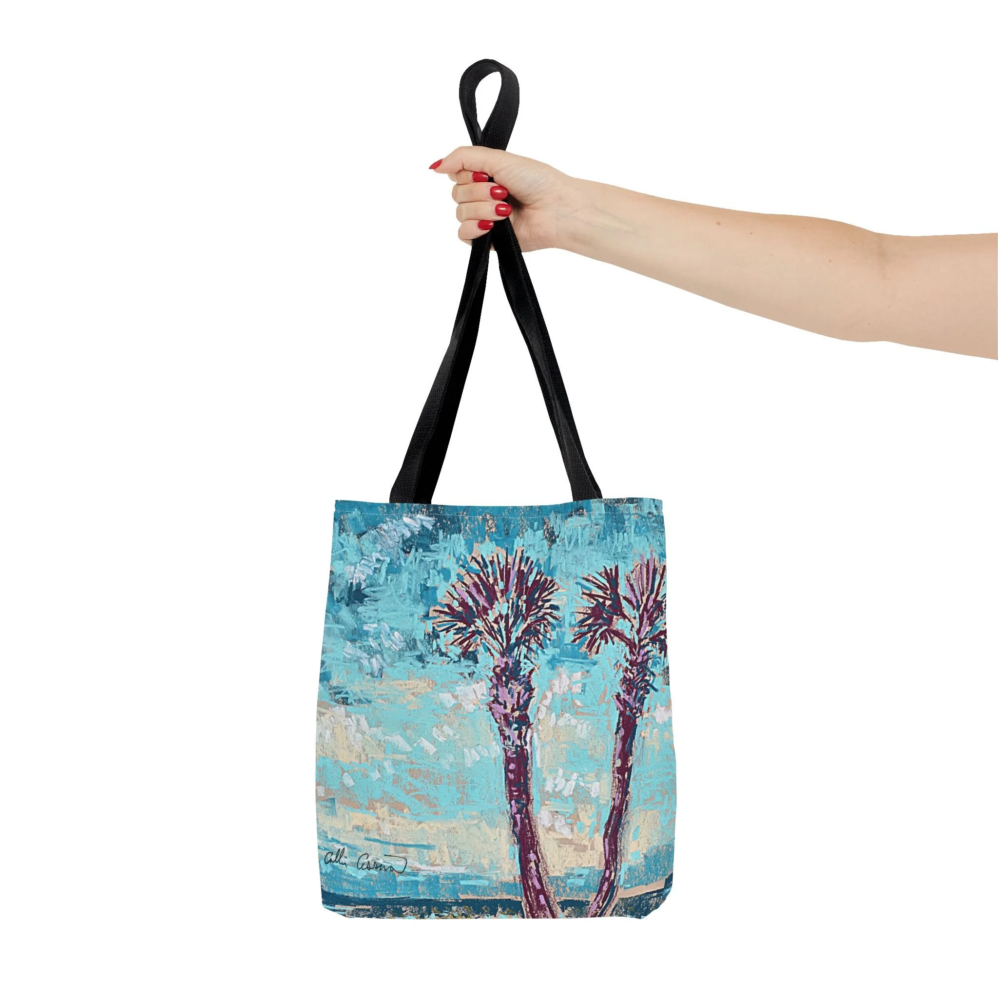 Tropical Beach Sunset Bag Tote Collin Cessna Artwork