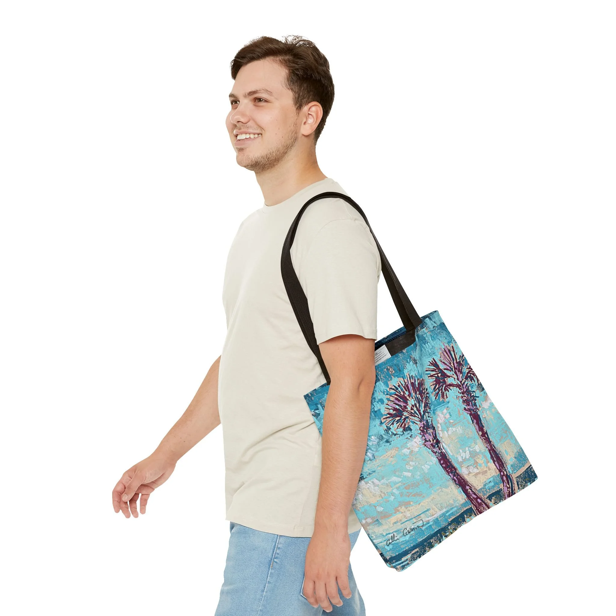 Tropical Beach Sunset Bag Tote Collin Cessna Artwork