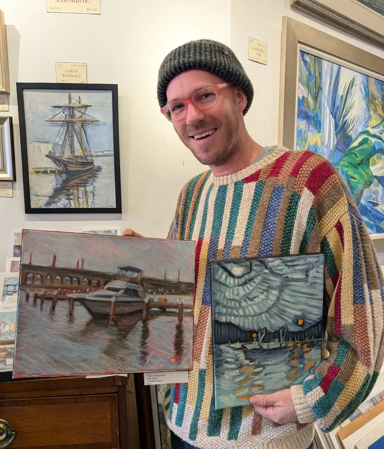 I have new paintings on display @annapolis_marineartgallery I hope you get the chance to stop by and see these paintings in person! It is a wonderful gallery :)