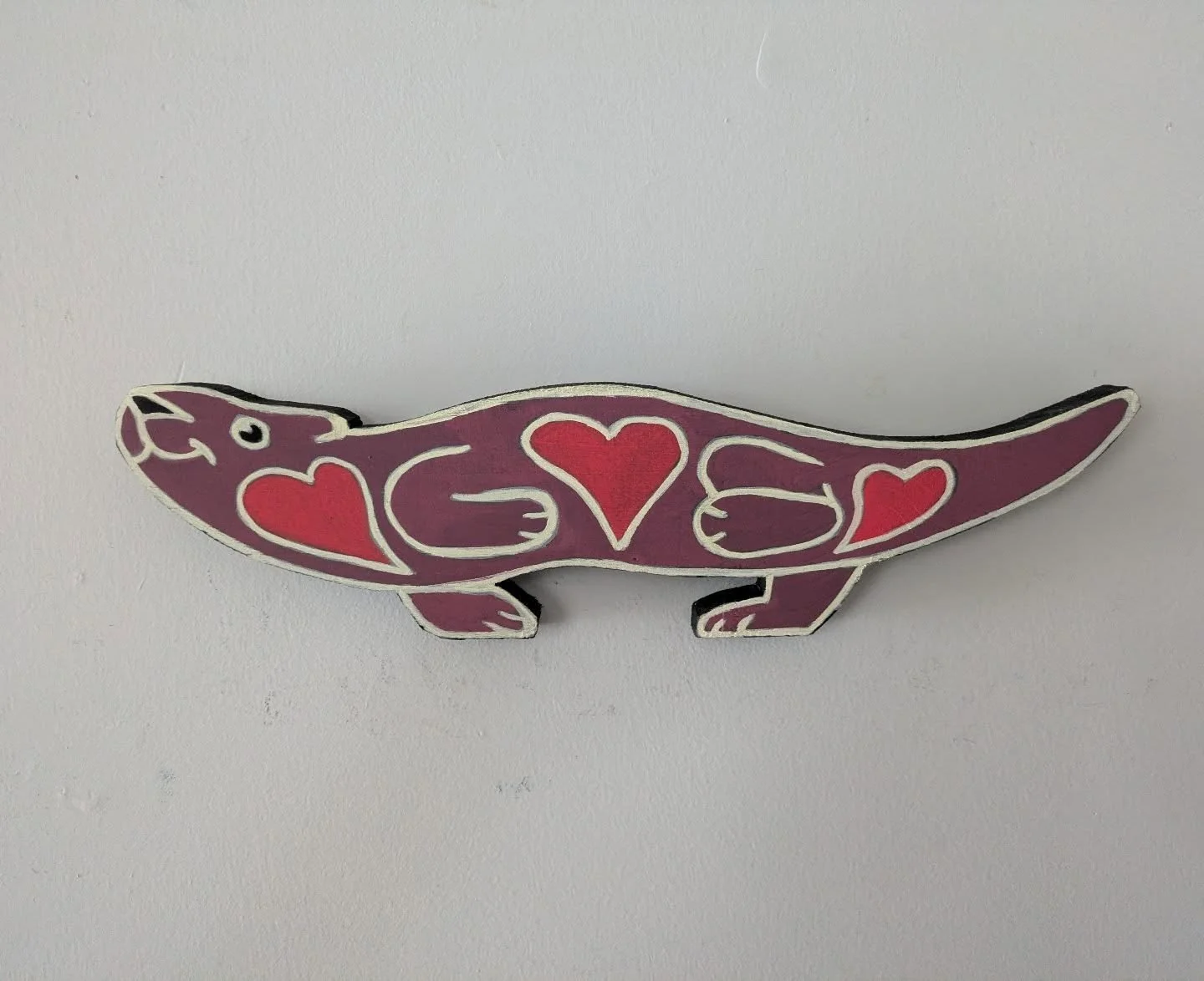 A little love otter wood painting:) this painting is now on display @commongroundworkers