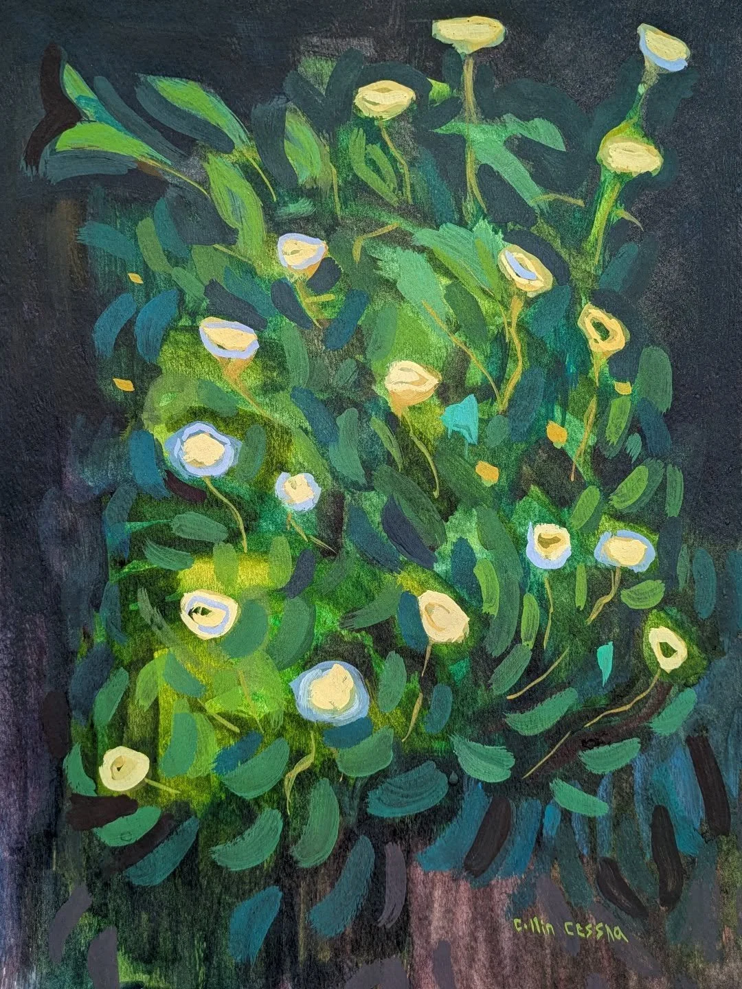 Hava planted these hydrangeas in our backyard and I painted them the other day :) This is an 11" x 14" mixed media painting on watercolor paper. I keep going down the rabbit hole of painting and it feels good. I love painting nature and stu